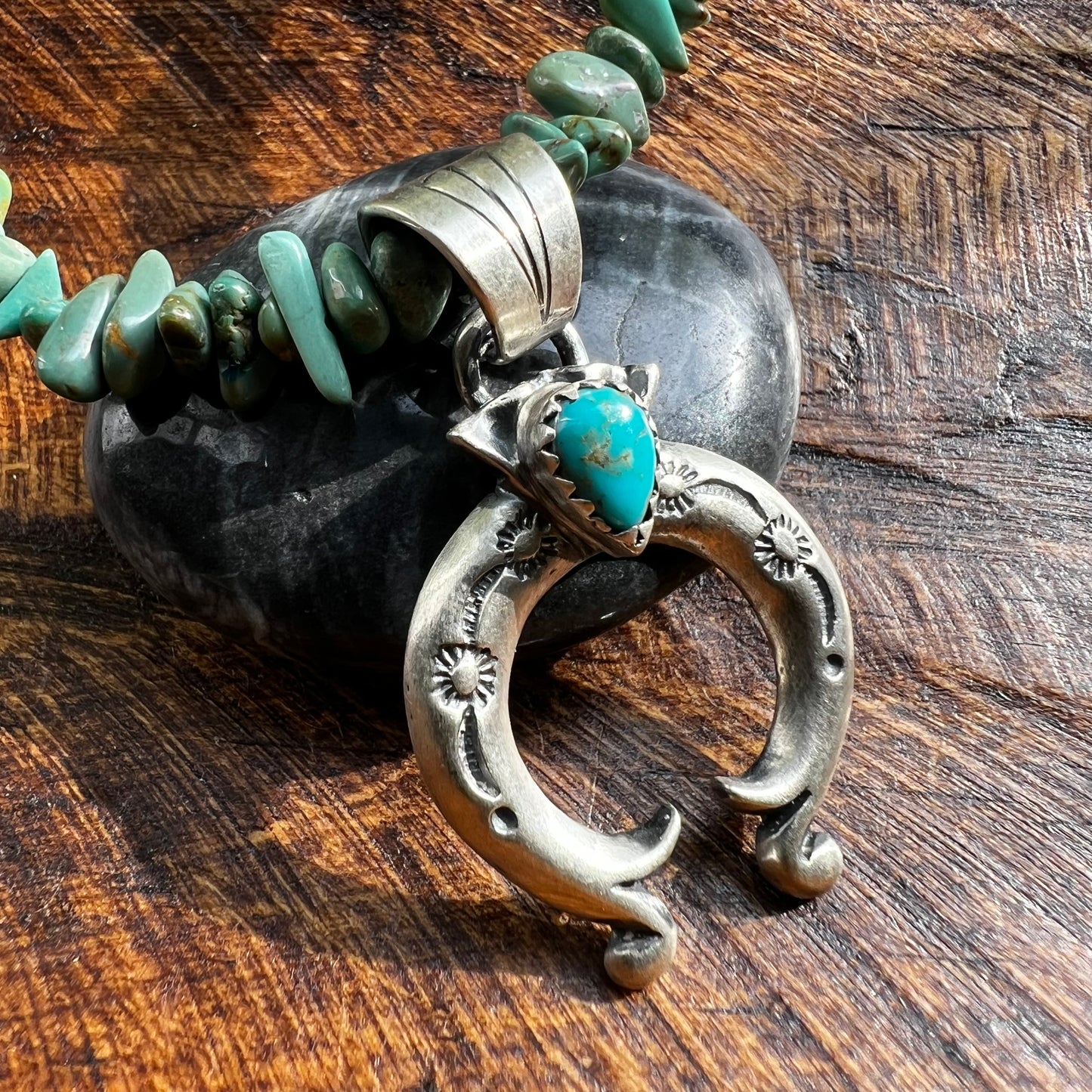 Sam Yellowhair Kingman Turquoise Naja Necklace