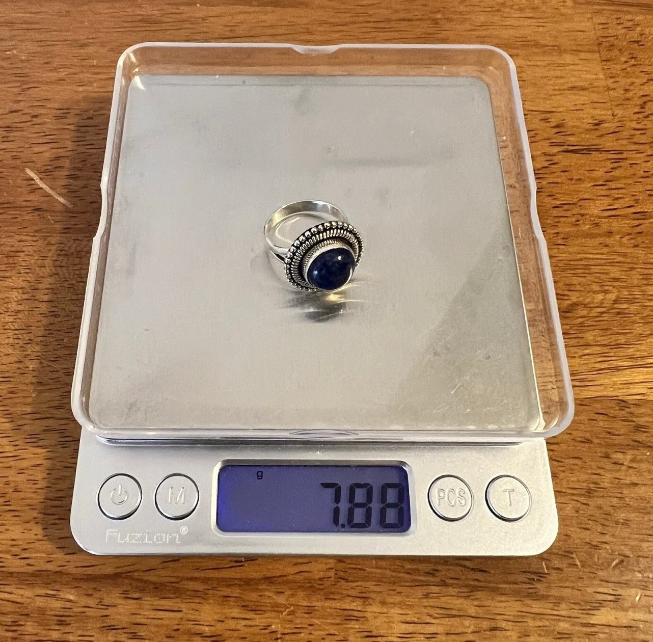 Lapis Lazuli Statement Ring – Sterling Silver Size 8.25