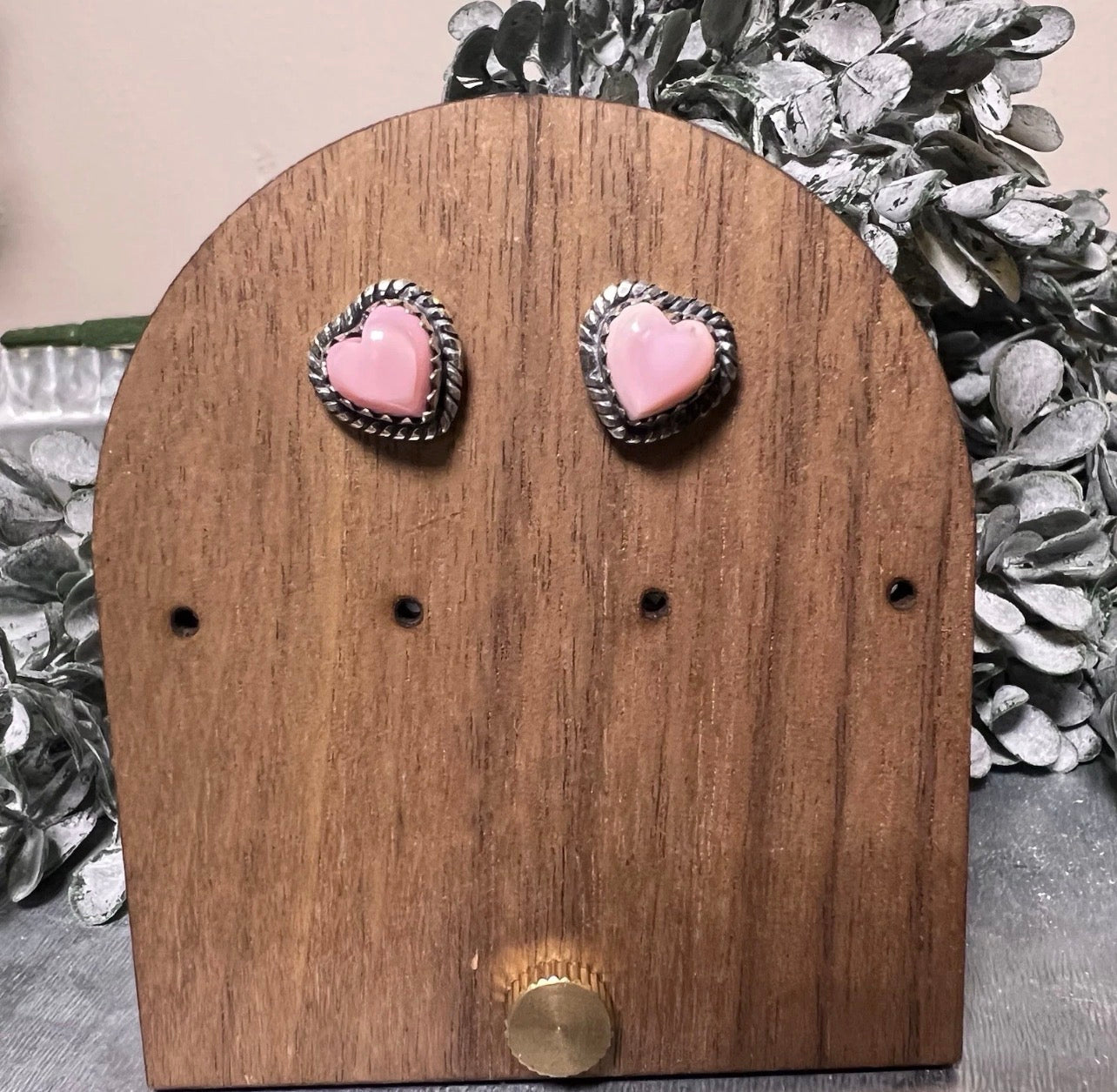 Queen Conch Heart Sterling Silver Stud Earrings