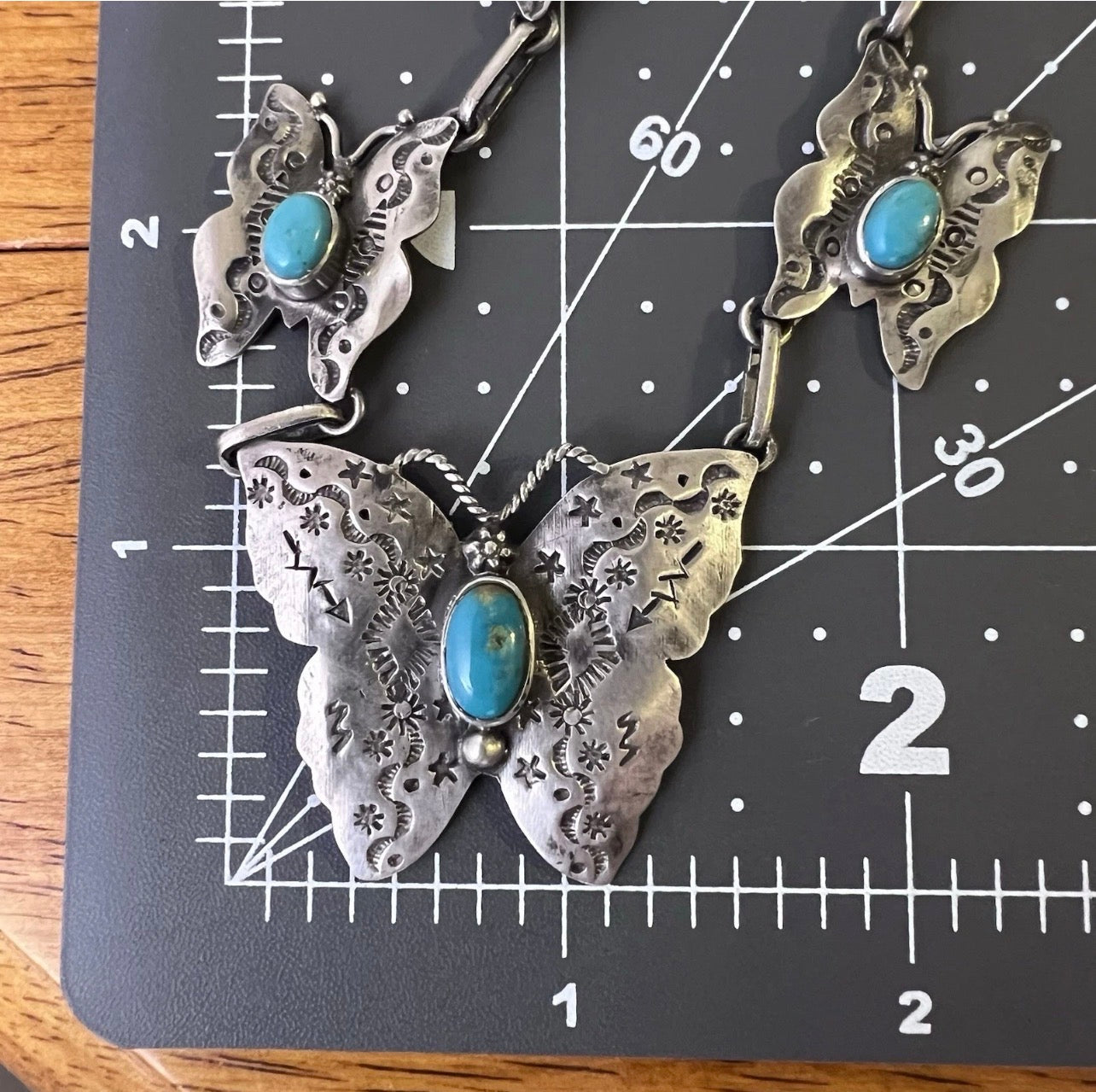 Kingman Turquoise Butterfly Station Necklace