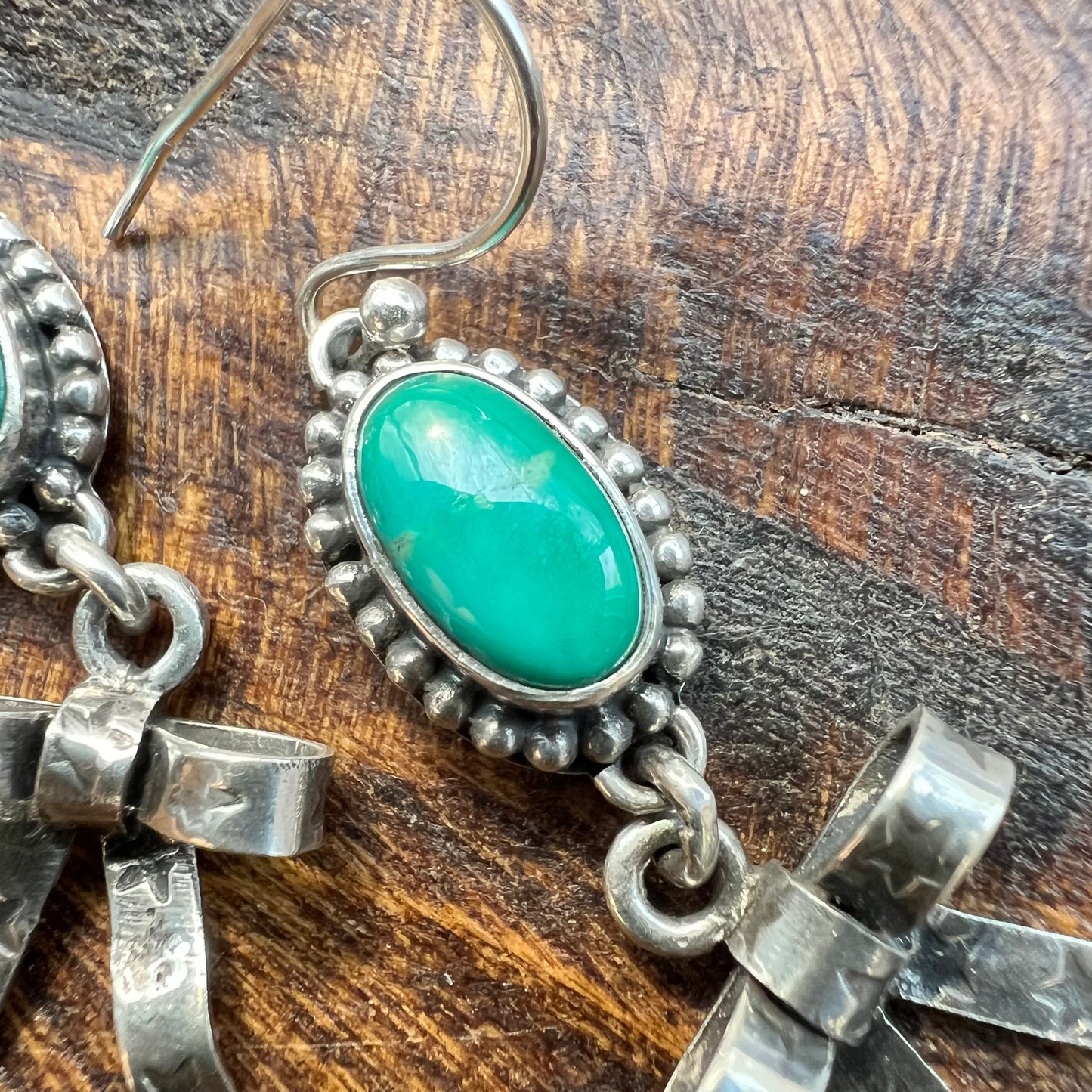 Kingman Turquoise Bow Dangle Earrings