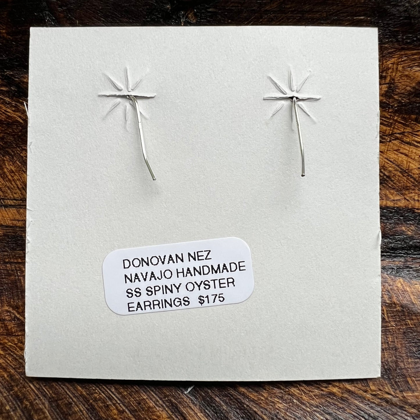 Sterling Silver Purple Spiny Oyster Earrings by Donovan Nez Navajo Handmade
