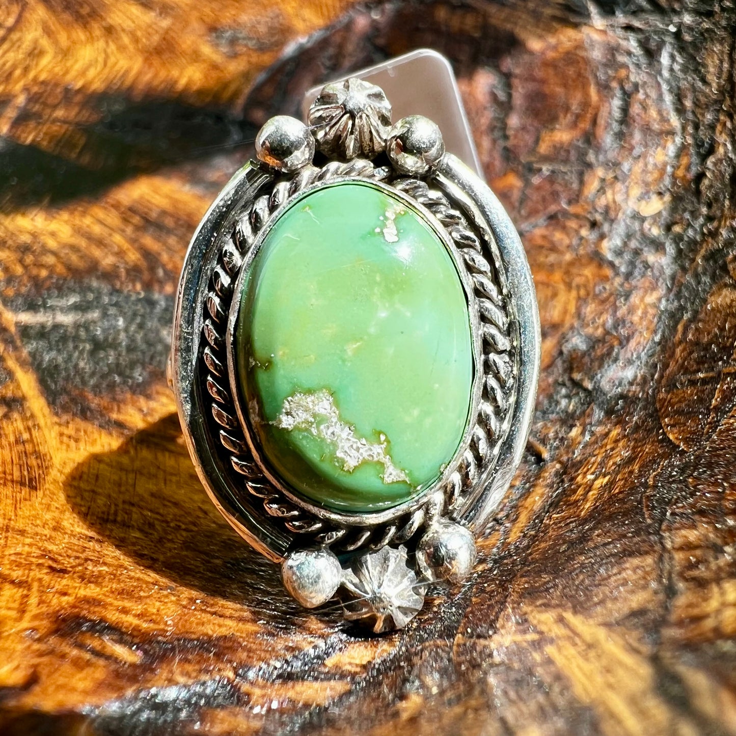 Sam Yellowhair Sonoran Gold Turquoise Ring – Size 8