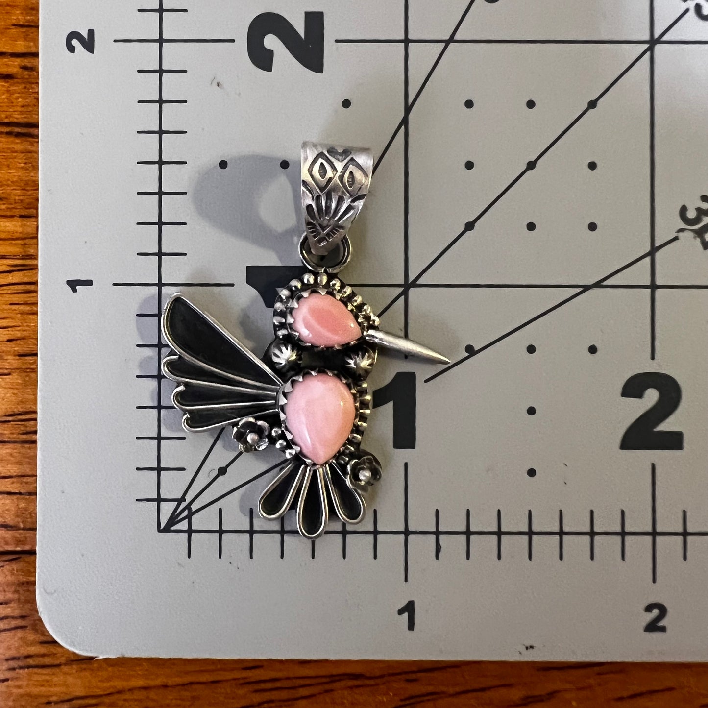 Sterling Silver Queen Conch Hummingbird Pendant
