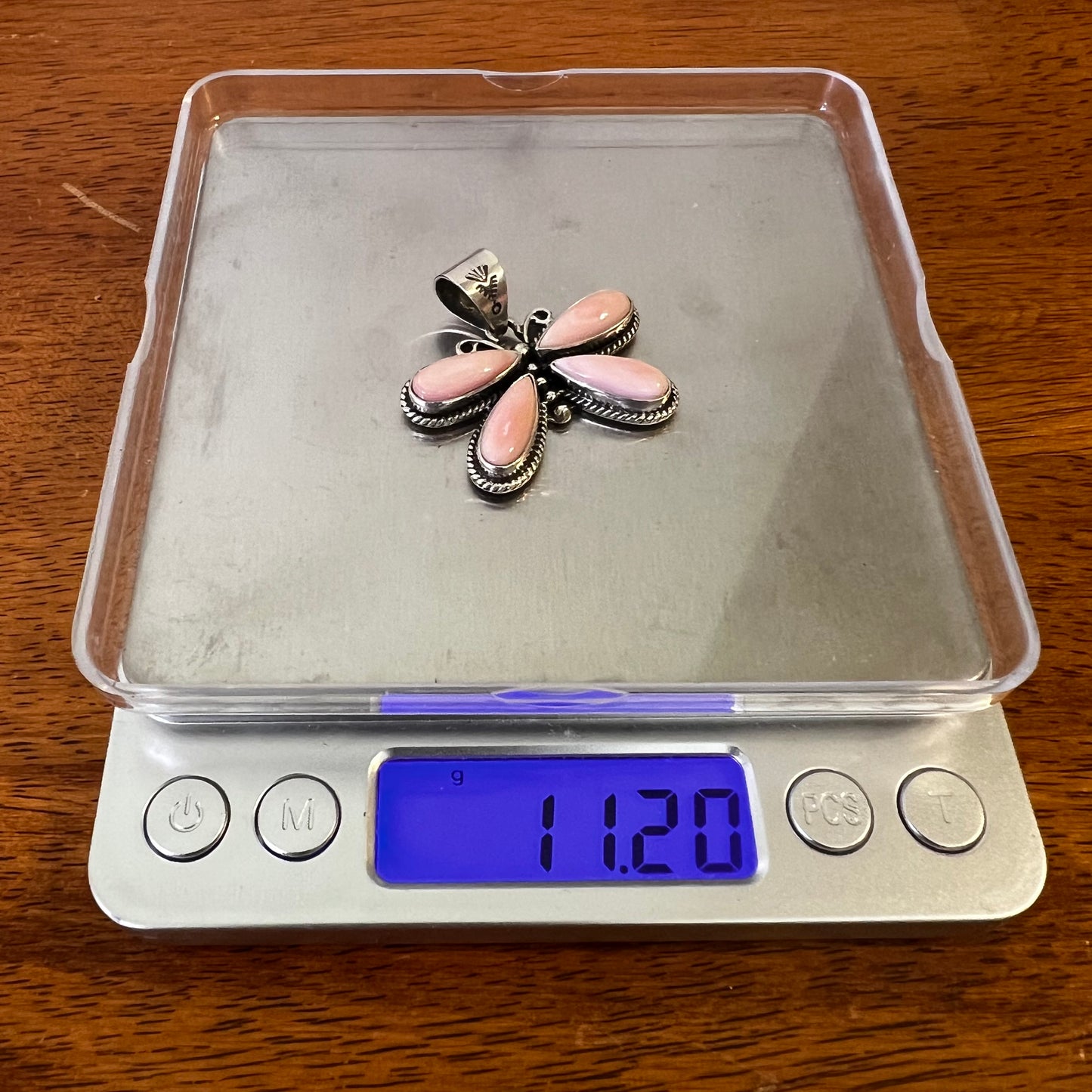 Pink Conch Butterfly Pendant