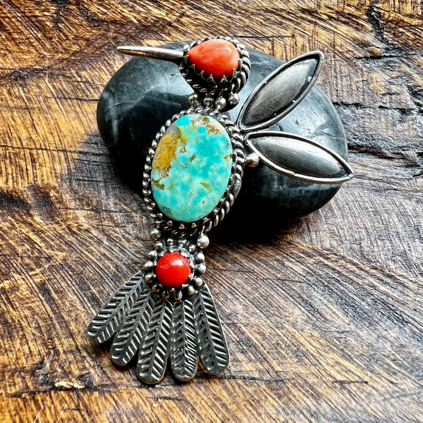Sterling Silver Hummingbird Brooch