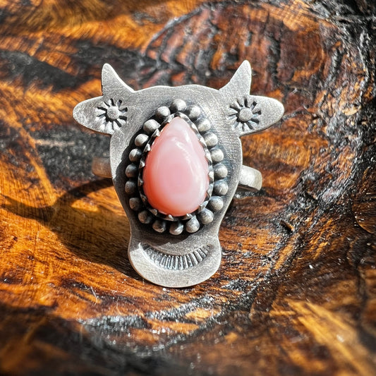 Sterling Silver Queen Conch Cow Ring
