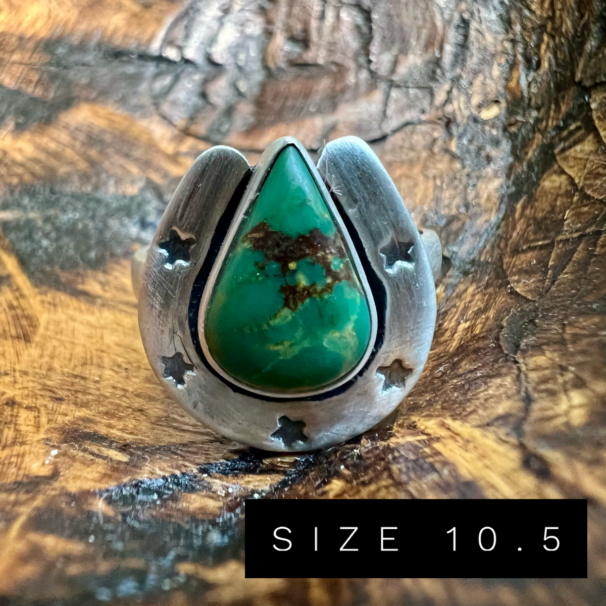 Sterling Silver Horseshoe Statement Ring – Turquoise, Spiny Oyster & Queen Conch Options