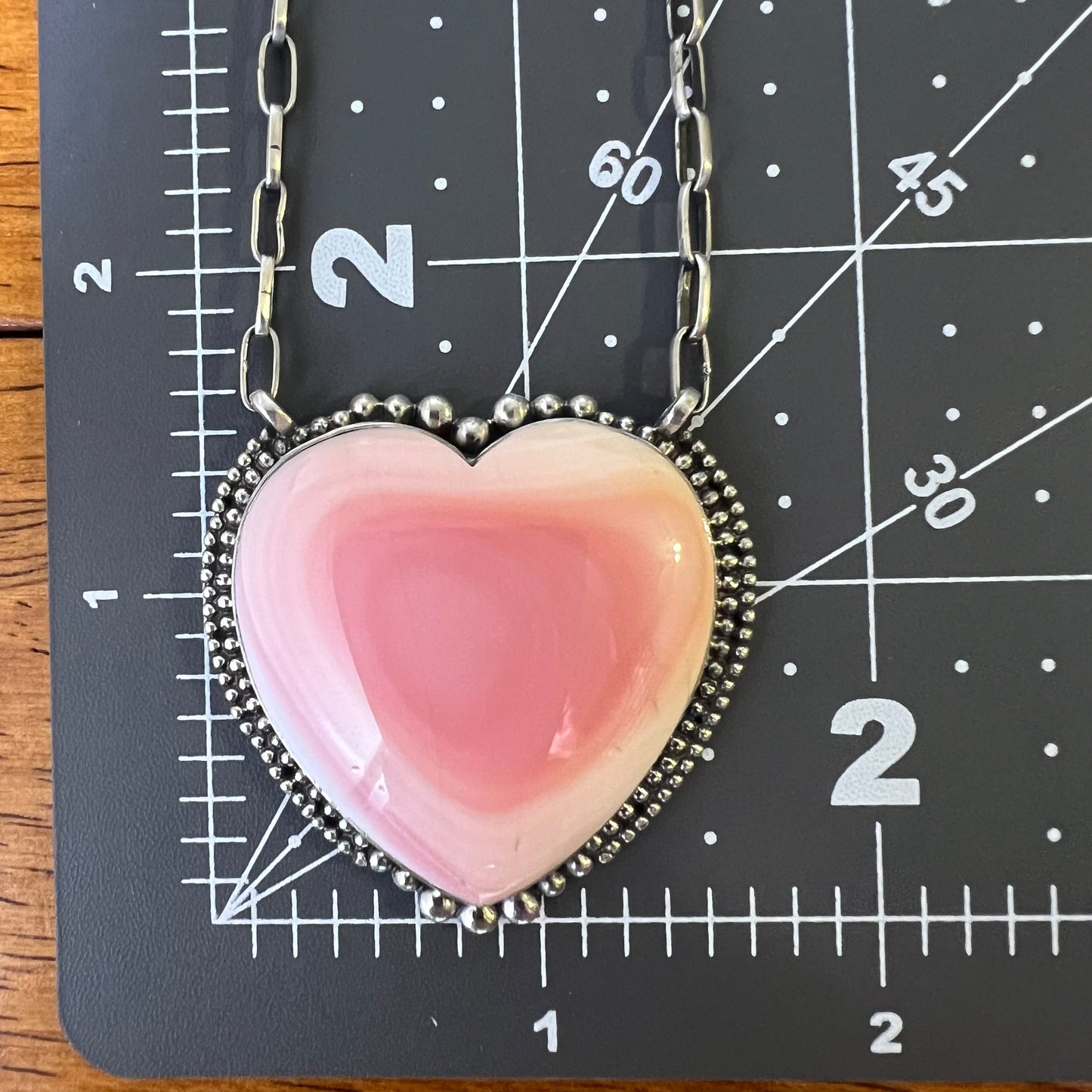 Queen Conch Shell Heart Statement Necklace in Sterling Silver