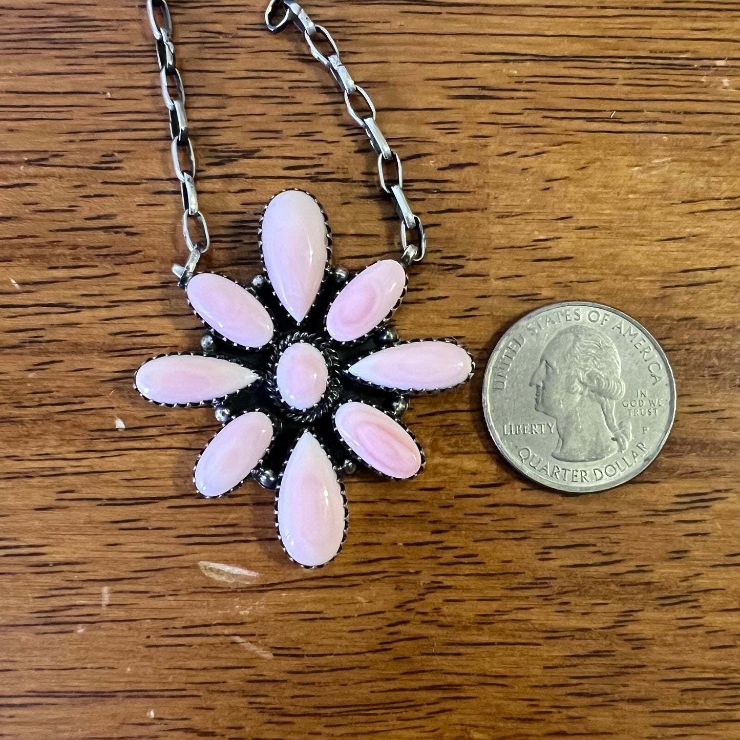 Pink Conch Cluster Statement Necklace
Necklace Only – Ring Sold Separately