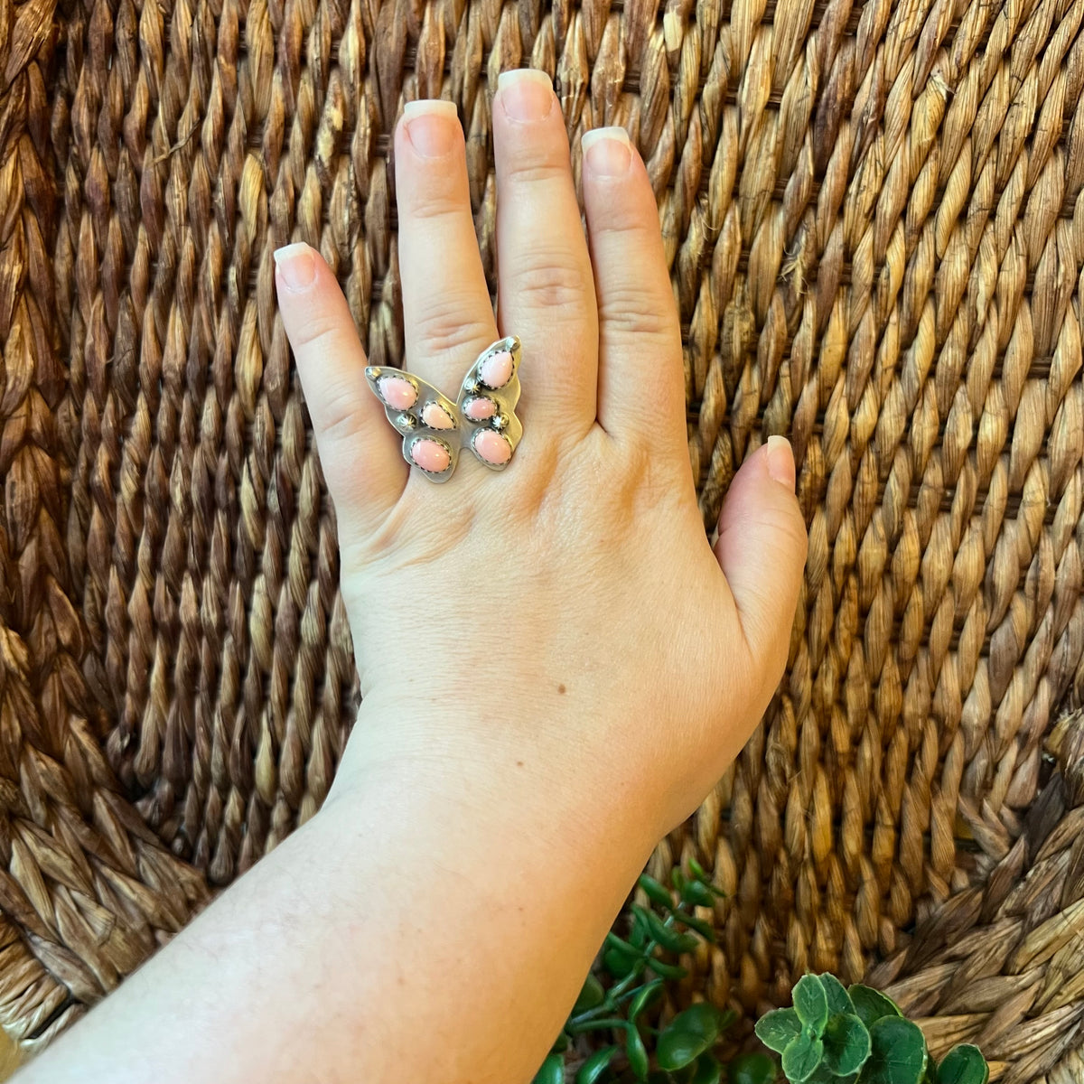 Sterling Silver Butterfly Cluster Ring – Sonoran Gold or Queen Conch