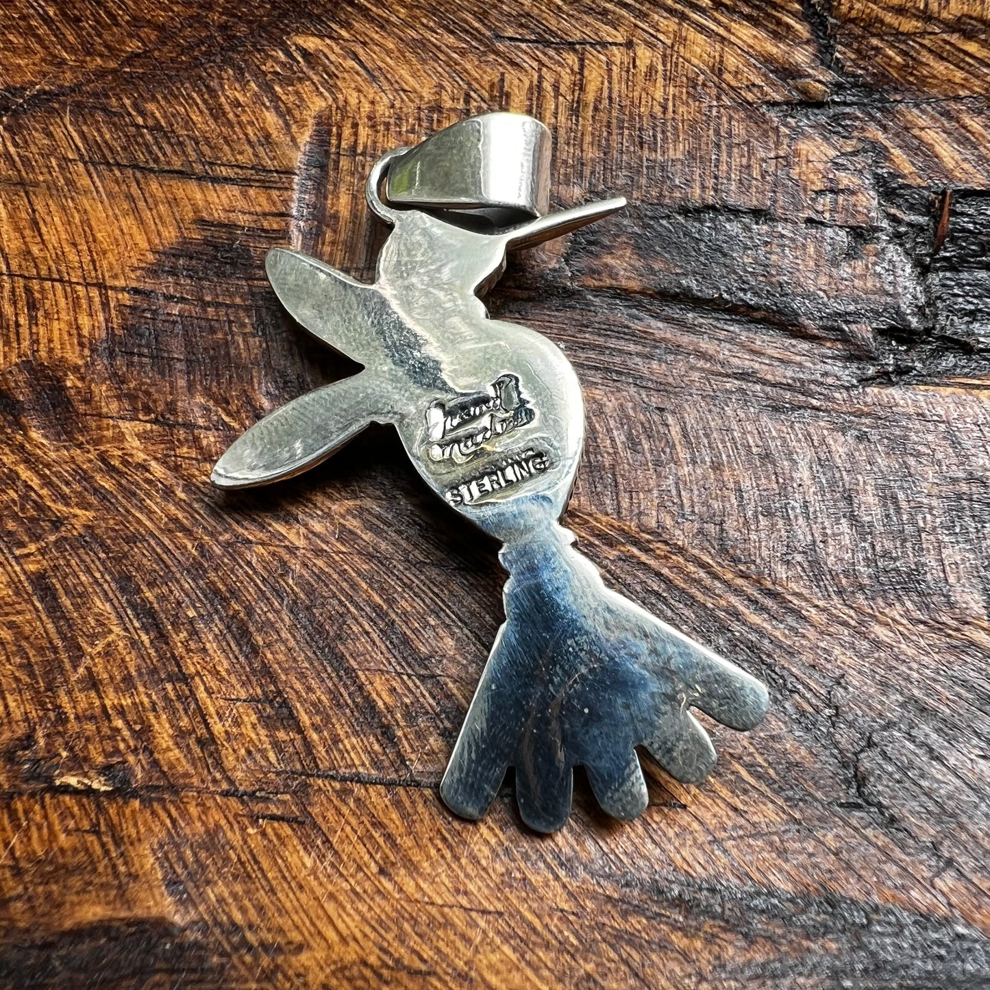 Sterling Silver Multi Stone Hummingbird Pendant