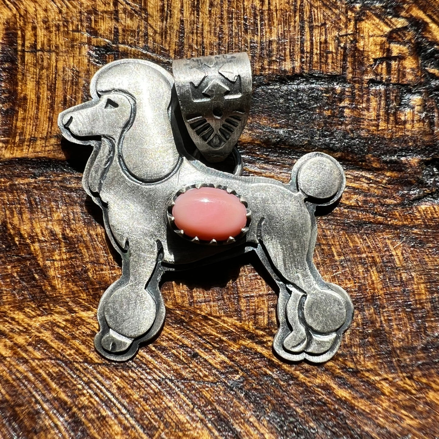 Sterling Silver Queen Conch Poodle Pendant