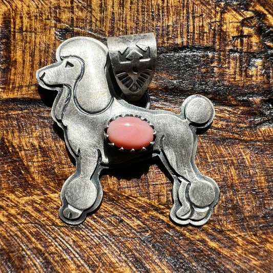 Sterling Silver Queen Conch Poodle Pendant
