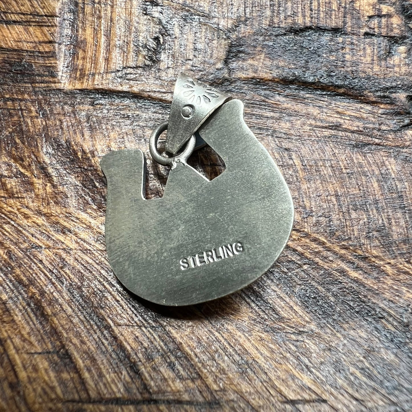 Sterling Silver Sonoran Gold Turquoise Horseshoe Pendant