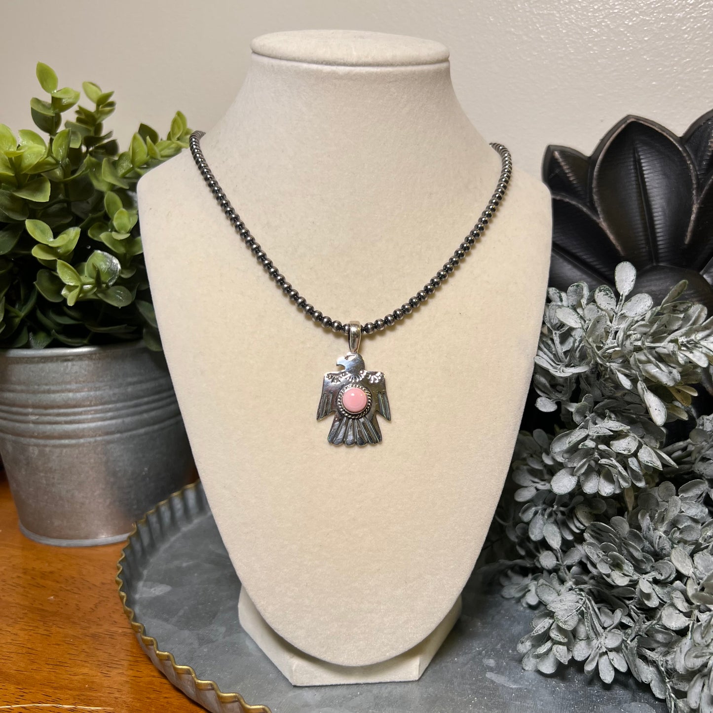Sterling Silver Queen Conch Thunderbird Pendant