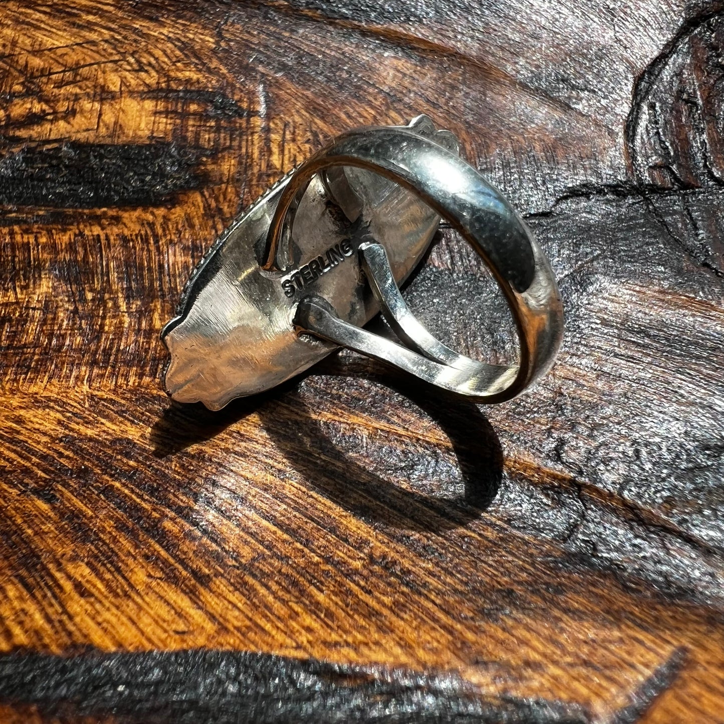 Purple Spiny Oyster Sterling Silver Statement Ring – Size 9