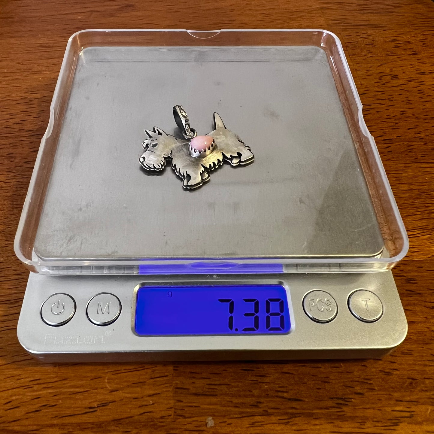 Sterling Silver Queen Conch Scottie Dog Pendant