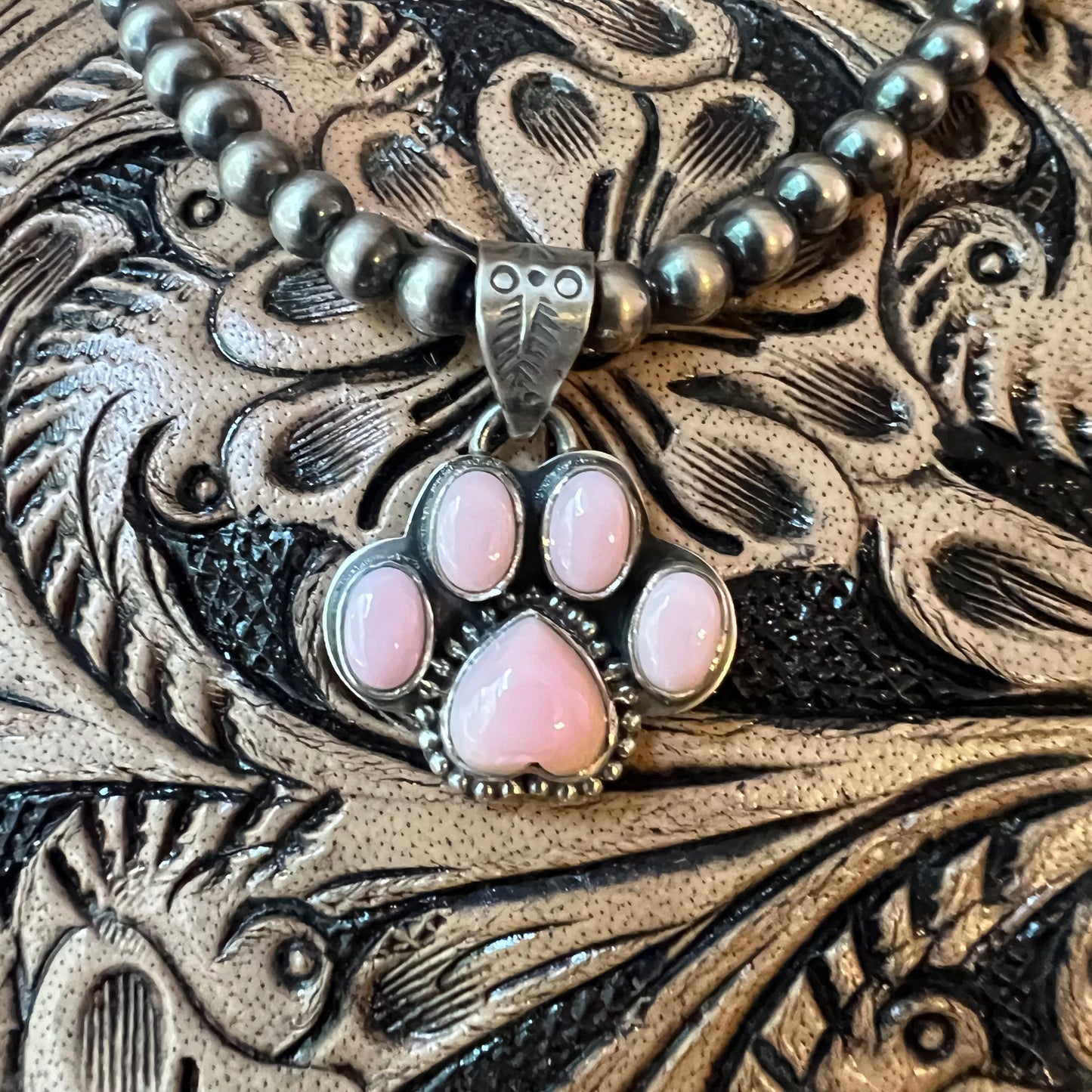Sterling Silver Queen Conch Paw Print Pendant
