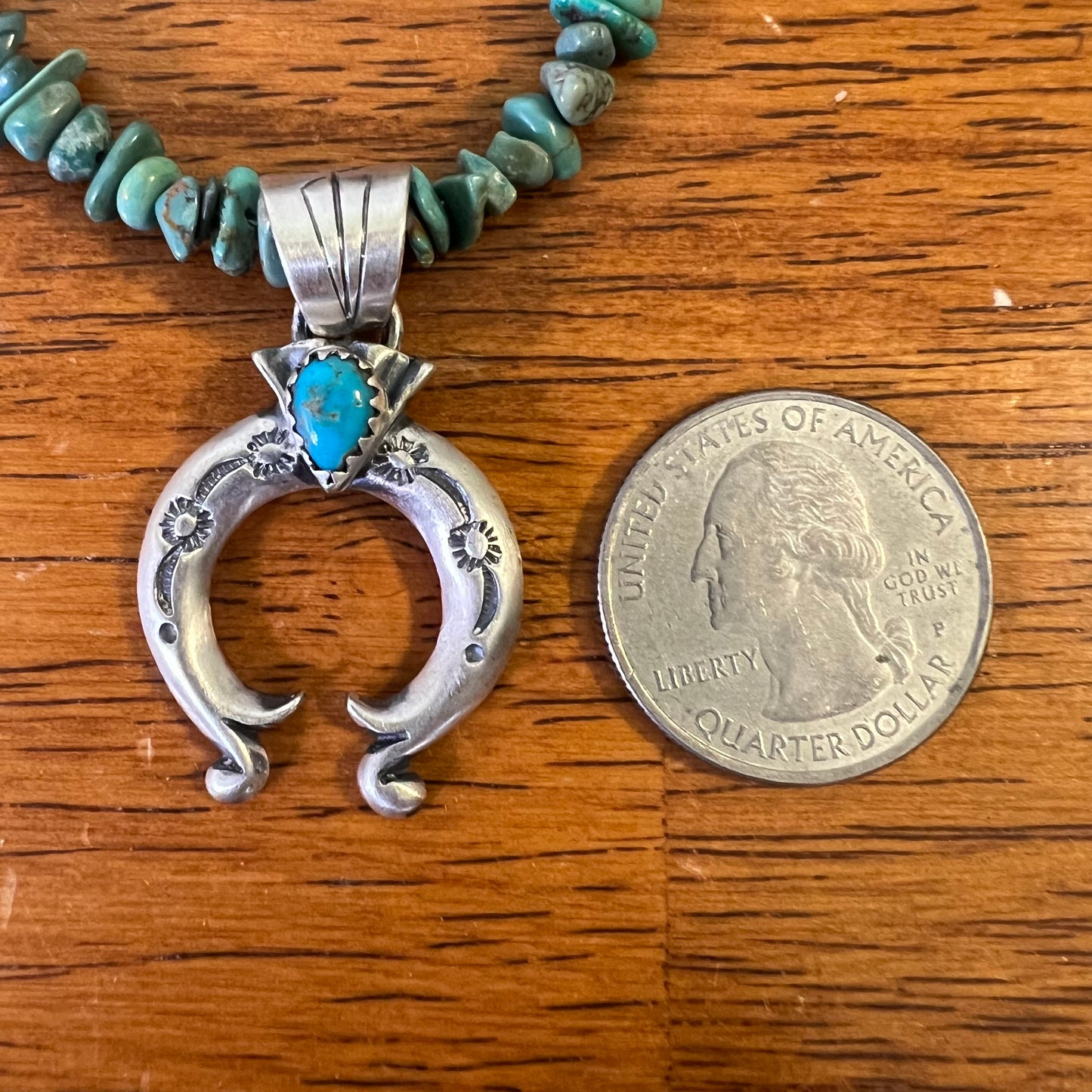 Sam Yellowhair Kingman Turquoise Naja Necklace
