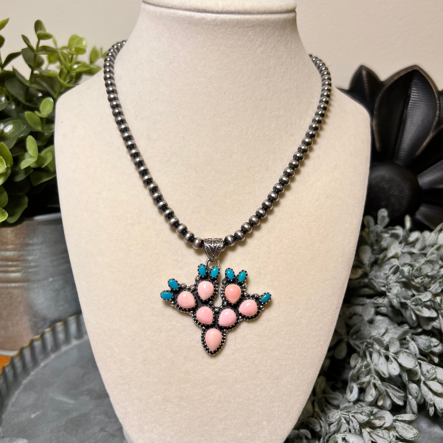 Queen Conch Cactus Pendant