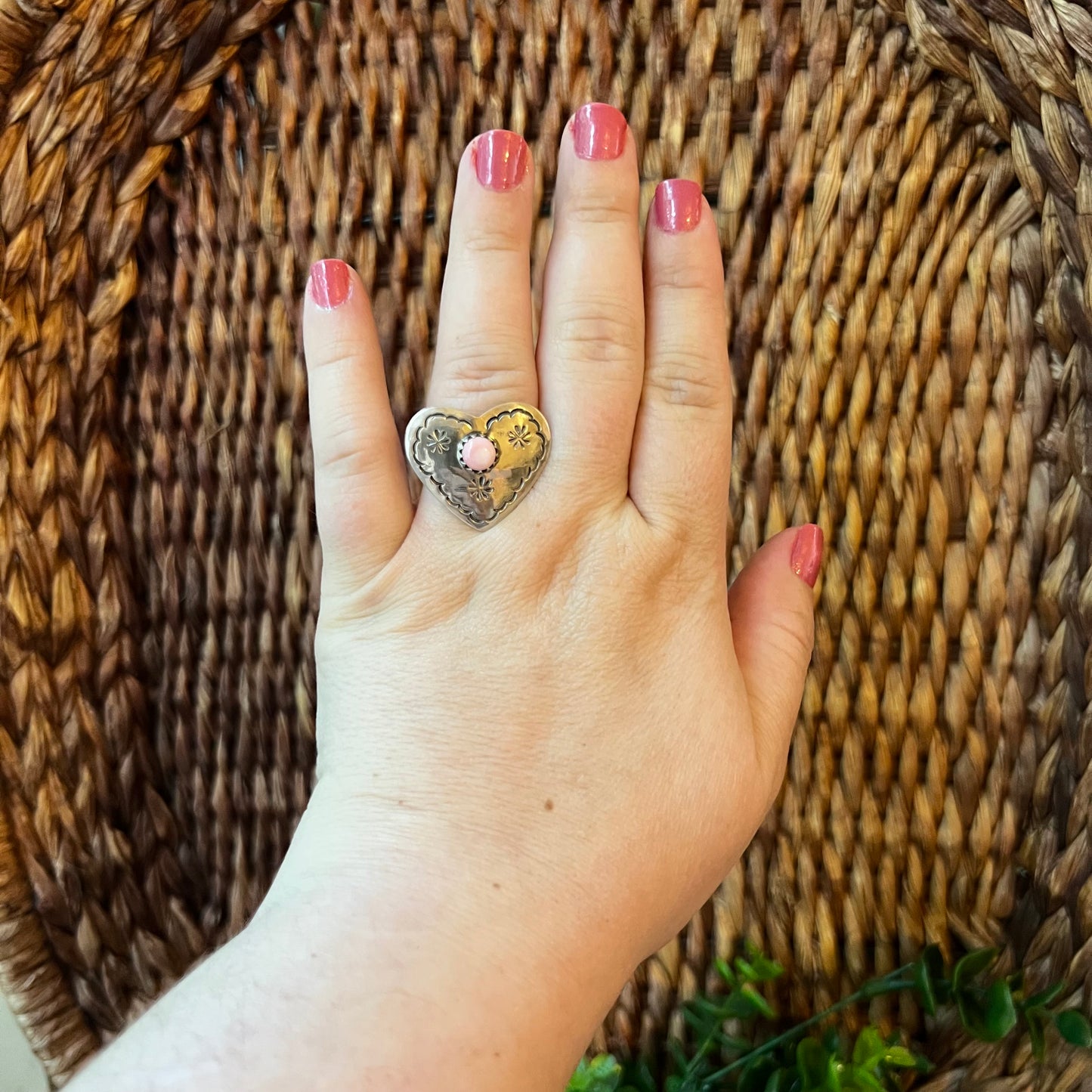 Queen Conch Heart Ring – Size 7.5 | Sterling Silver