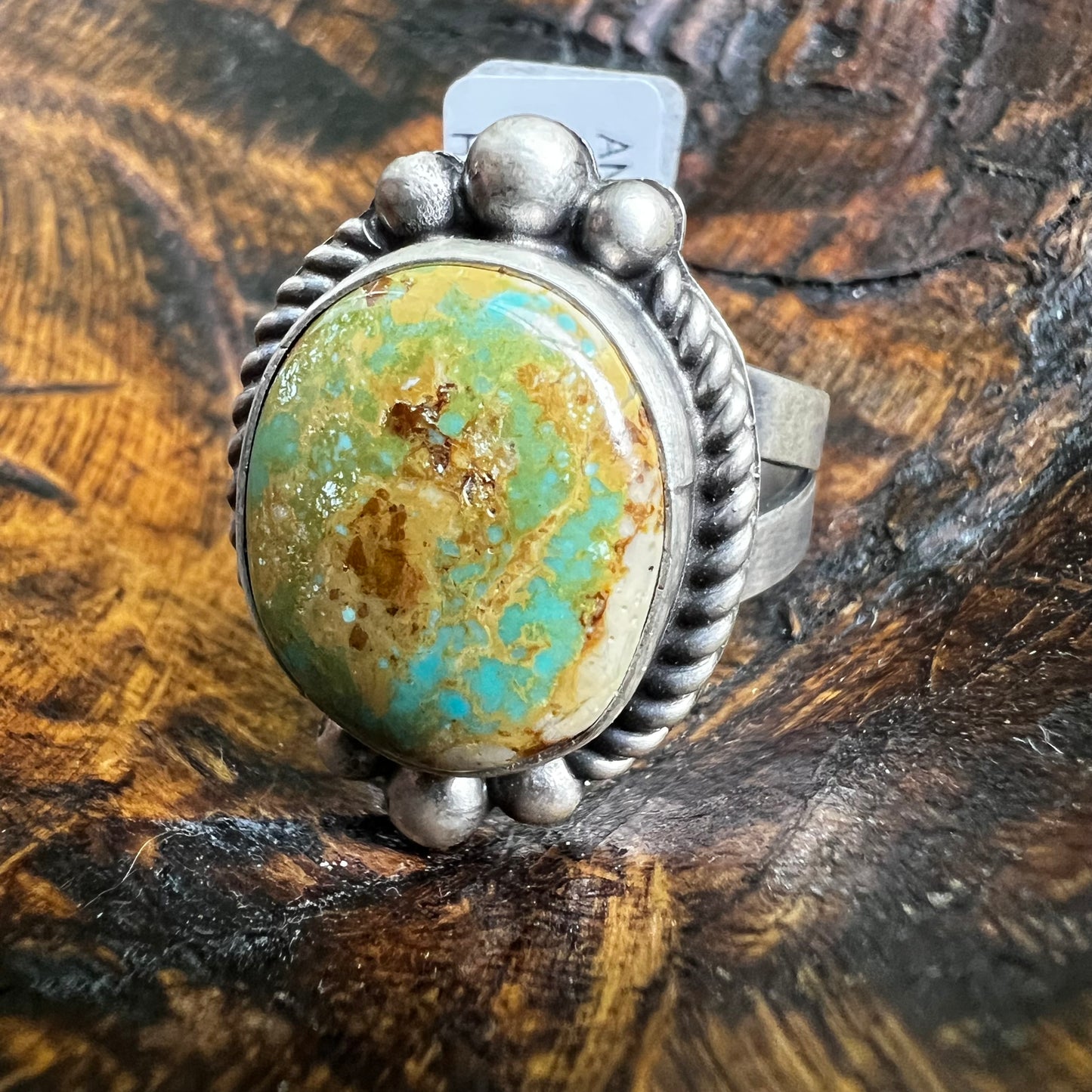 Antoinette Martinez Royston Turquoise Ring Sterling Silver Adjustable 9.5
