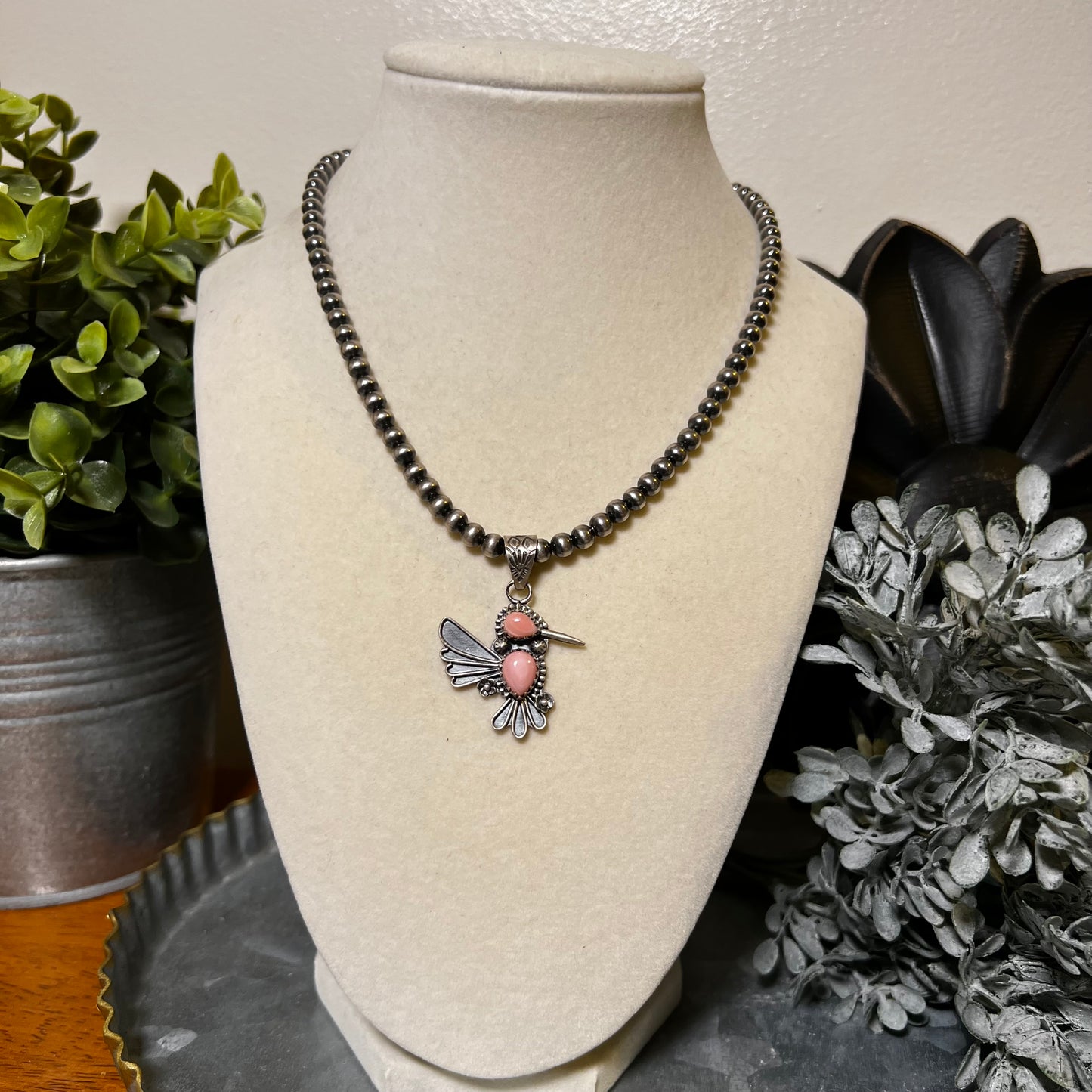 Sterling Silver Queen Conch Hummingbird Pendant