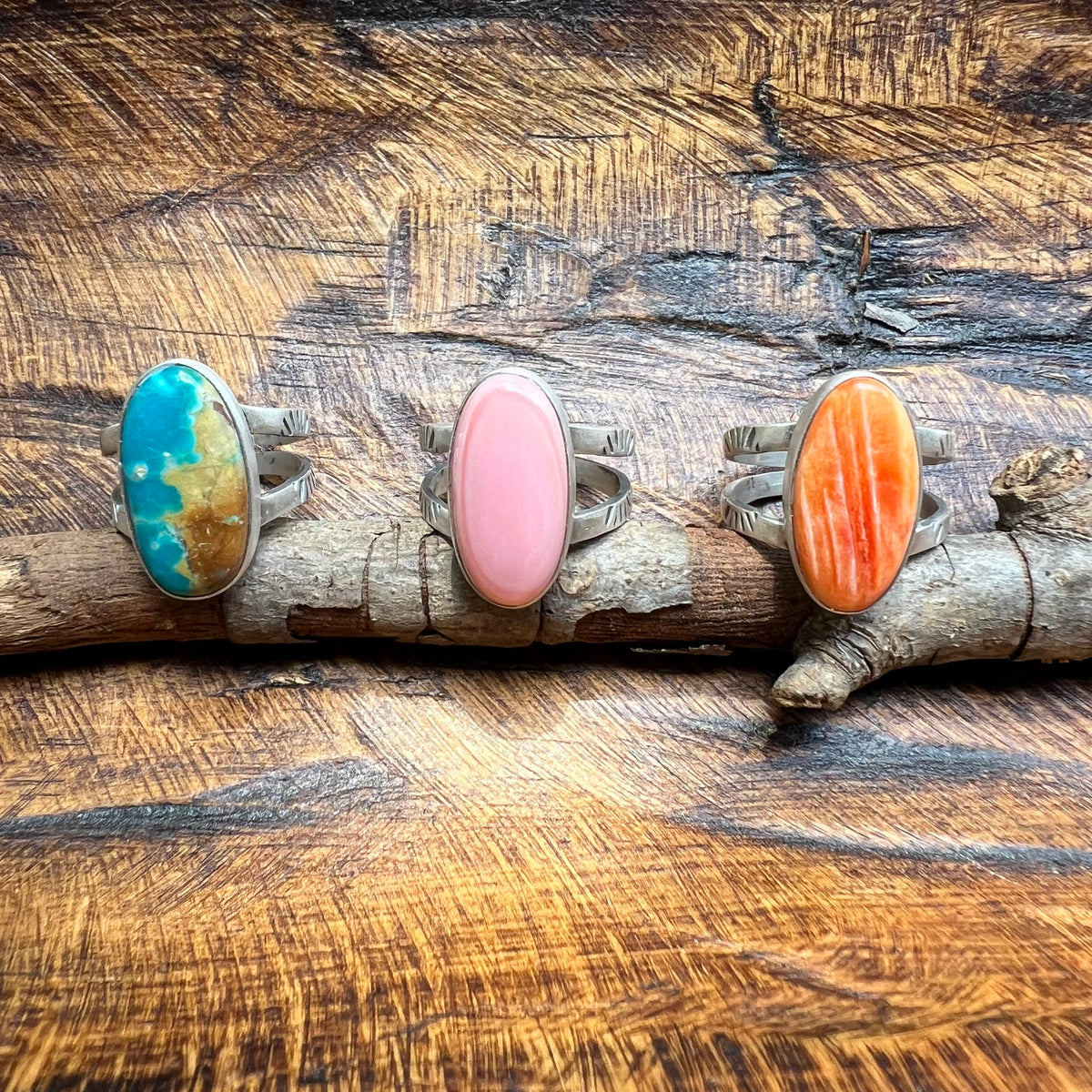 Sterling Silver Statement Rings – Turquoise, Queen Conch or Spiny Oyster