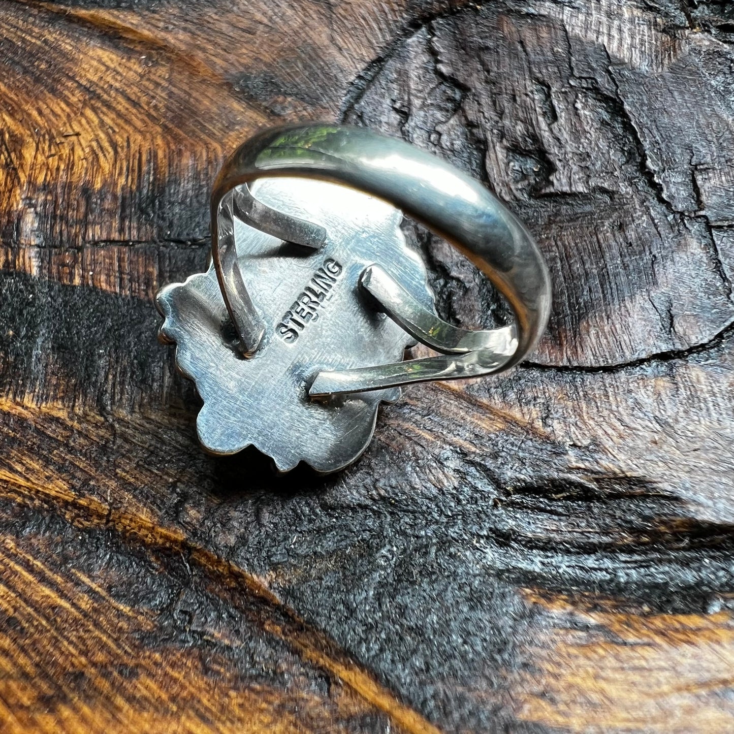 Kingman Turquoise Sterling Silver Statement Ring – Size 8