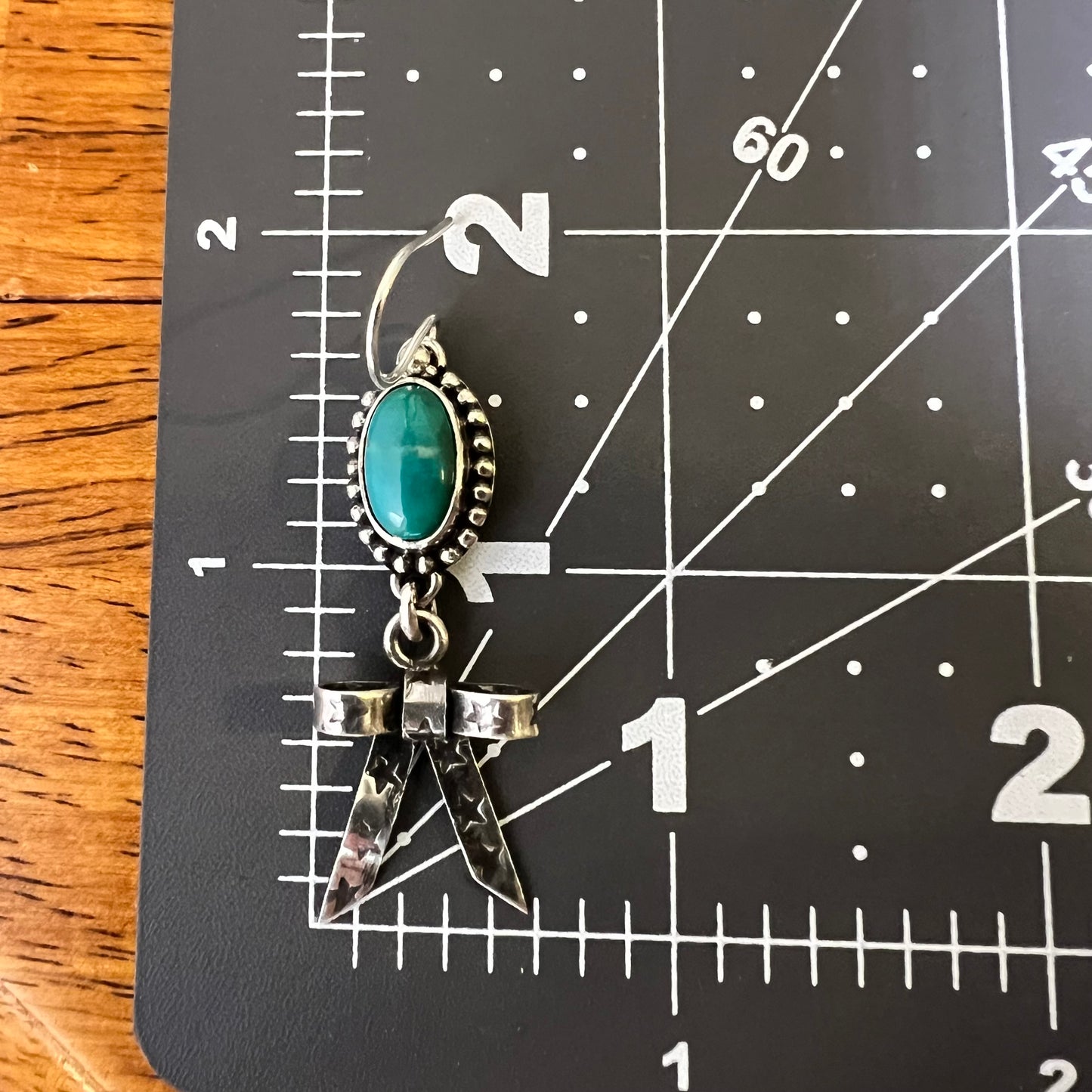 Kingman Turquoise Bow Dangle Earrings