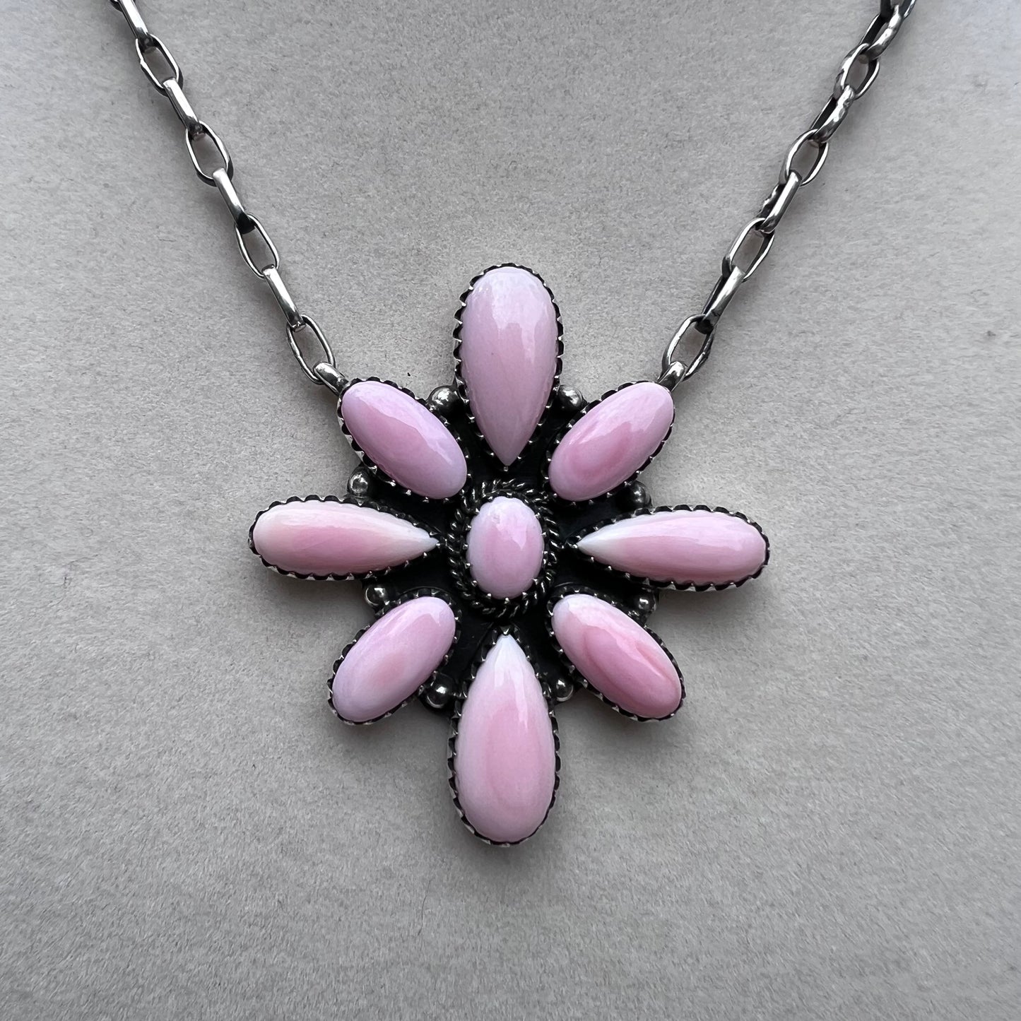 Pink Conch Cluster Statement Necklace
Necklace Only – Ring Sold Separately