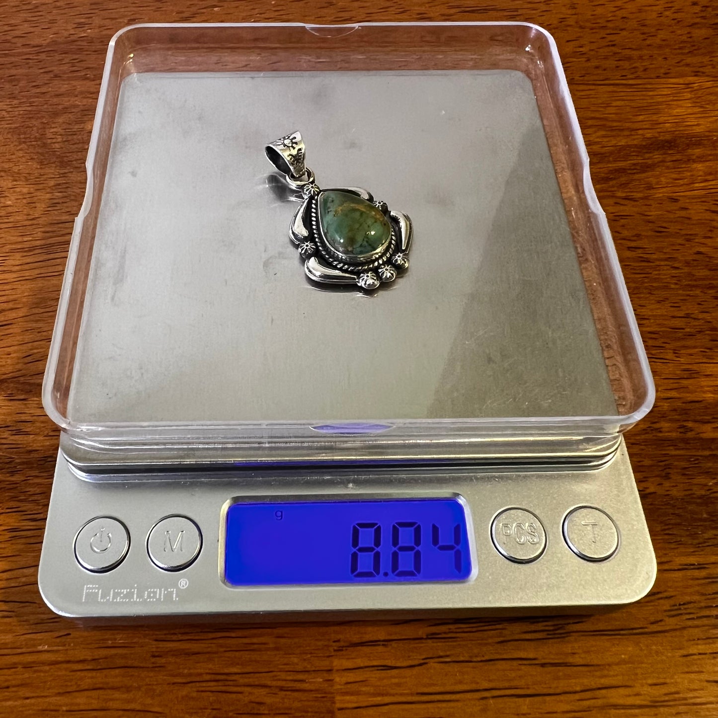 Kingman Turquoise Pendant – Sterling Silver Southwestern Statement