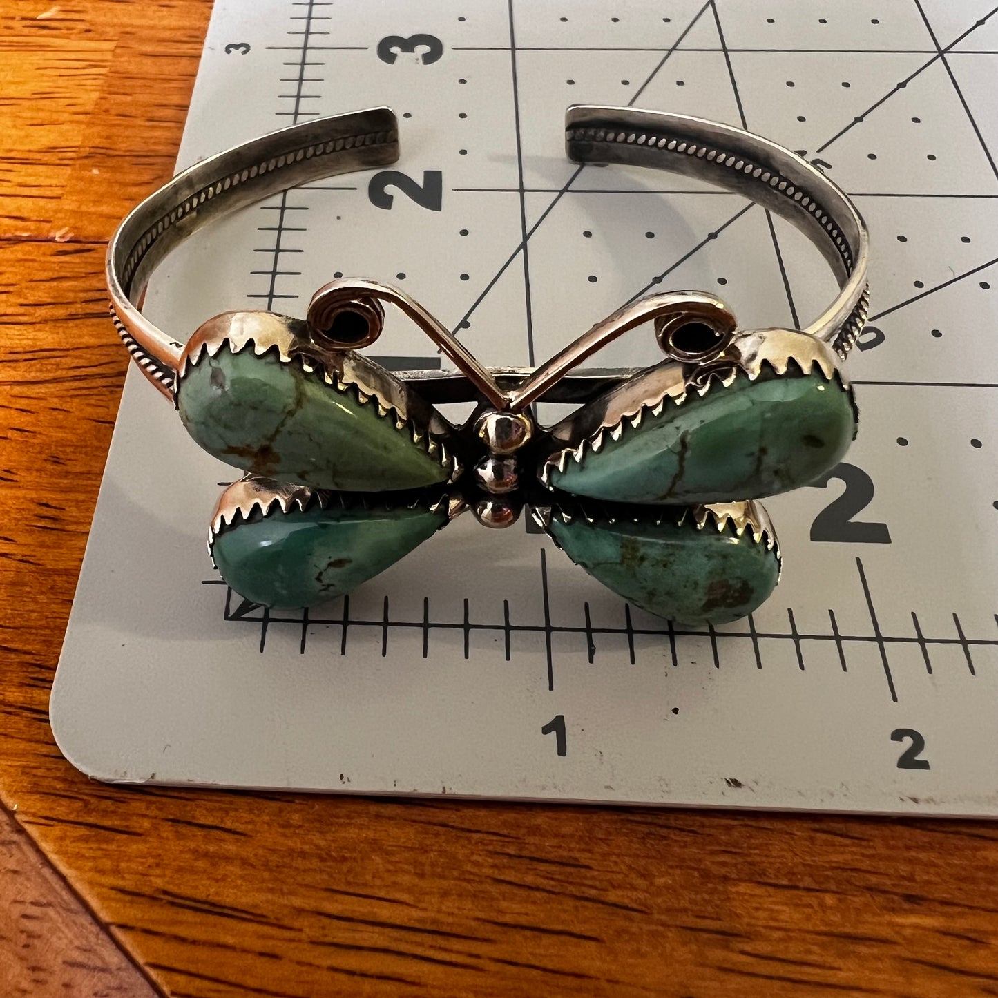 Kingman Turquoise Butterfly Cuff – Handcrafted Sterling Statement
