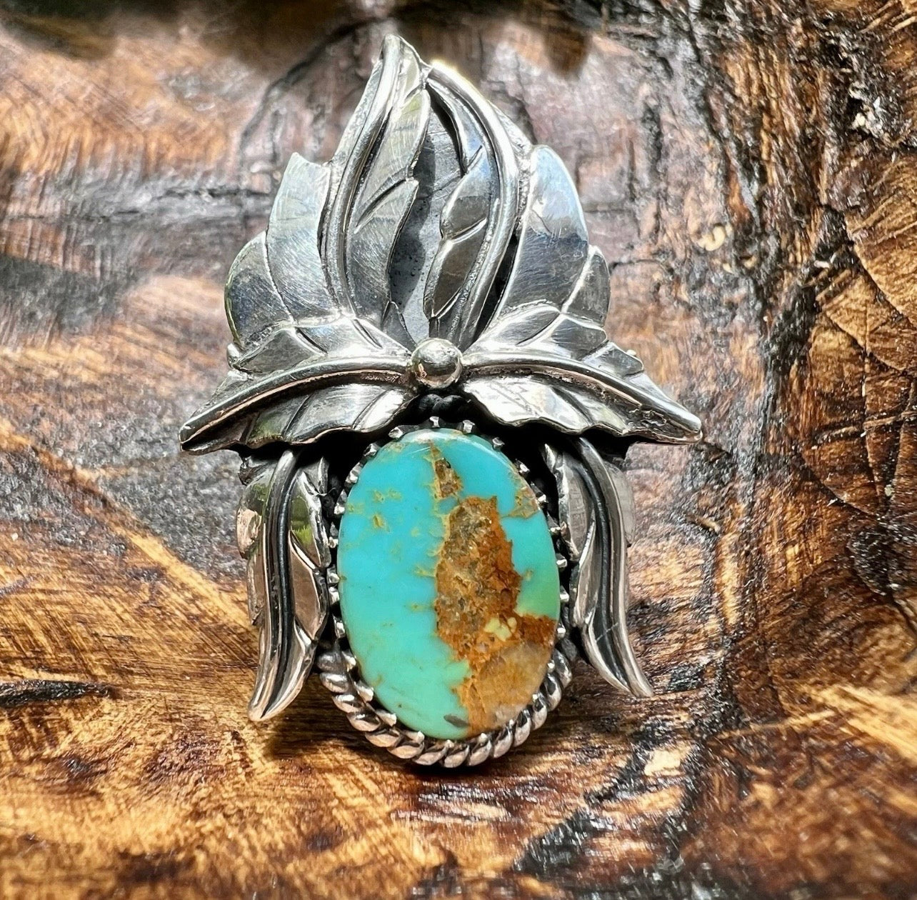 Kingman Turquoise Statement Ring – Sterling Silver