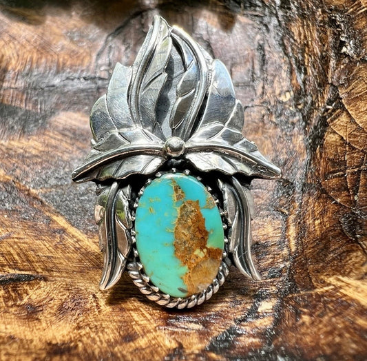 Kingman Turquoise Statement Ring – Sterling Silver