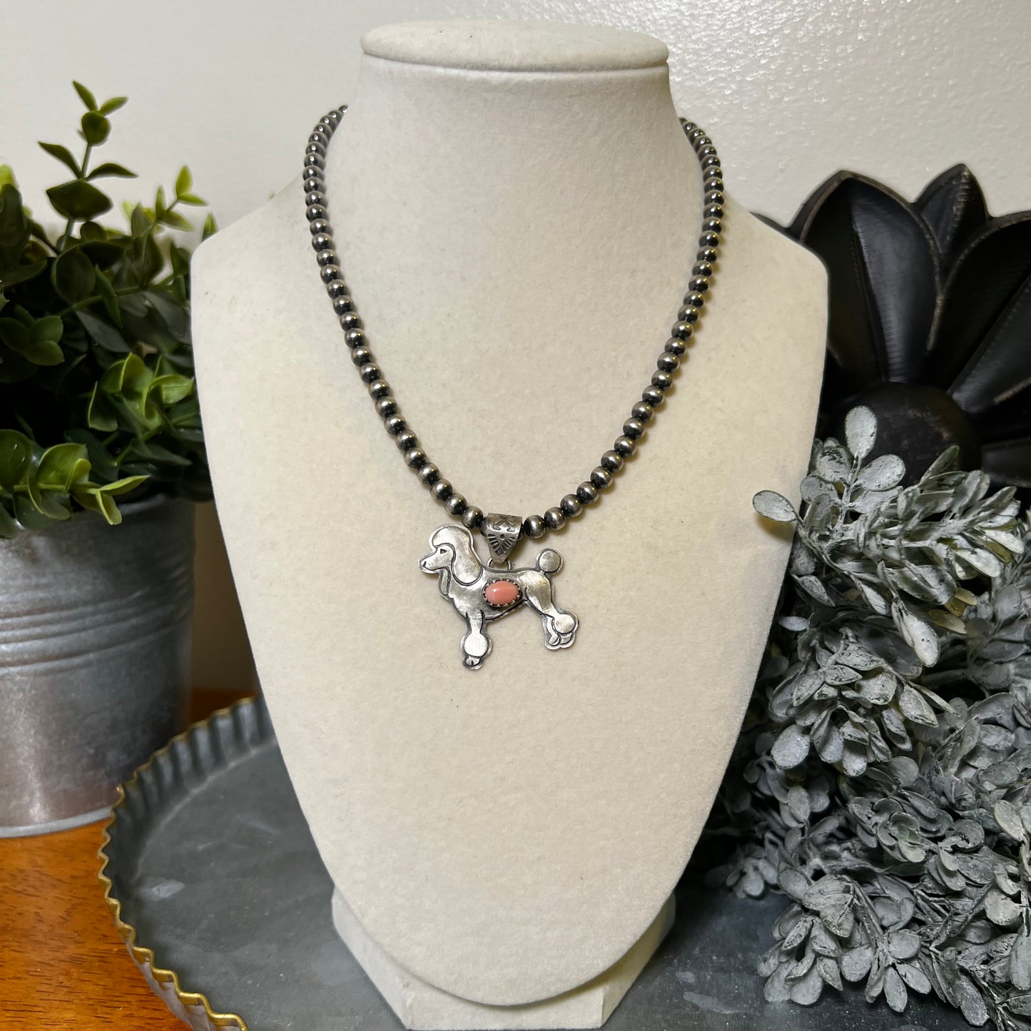 Sterling Silver Queen Conch Poodle Pendant