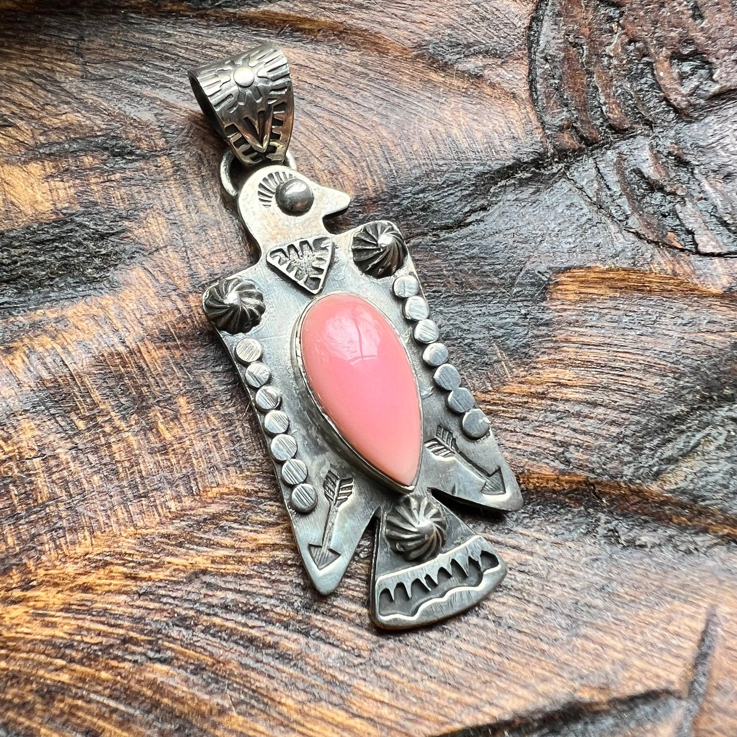 Queen Conch Thunderbird Pendant