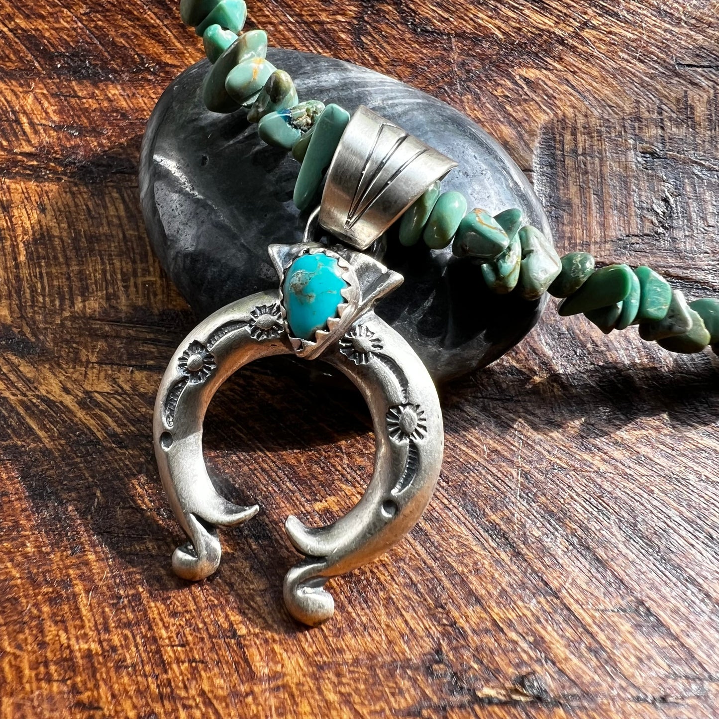 Sam Yellowhair Kingman Turquoise Naja Necklace