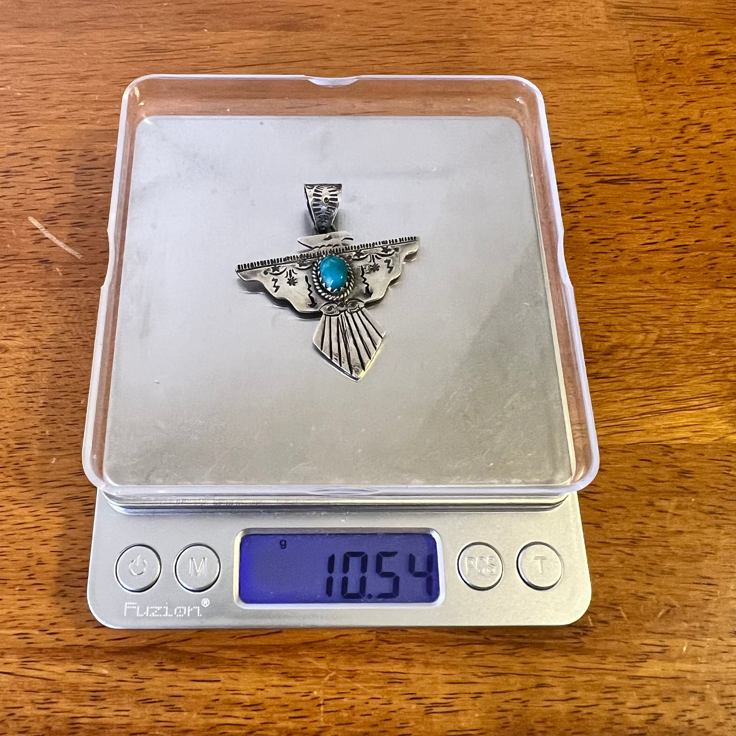 Kingman Turquoise Thunderbird Pendant