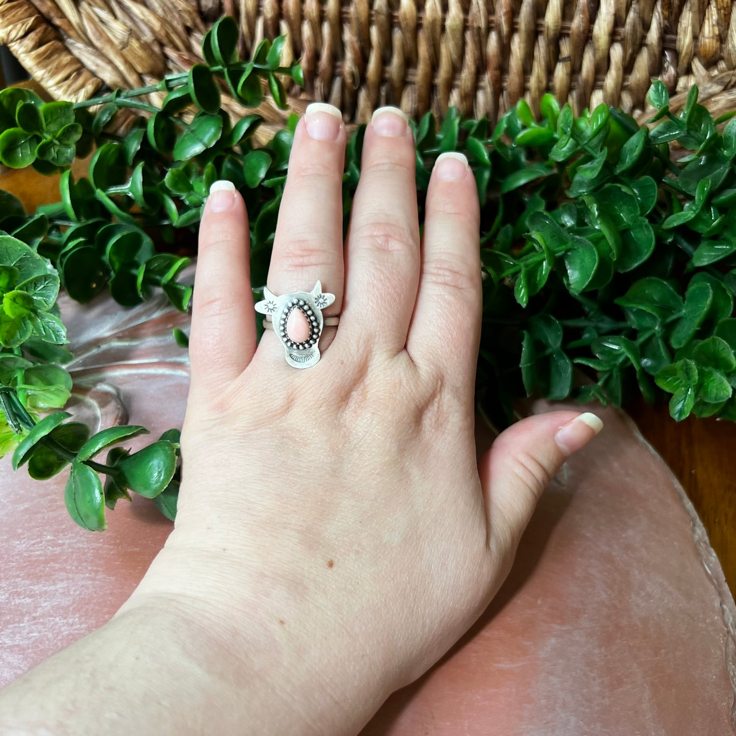 Sterling Silver Queen Conch Cow Ring