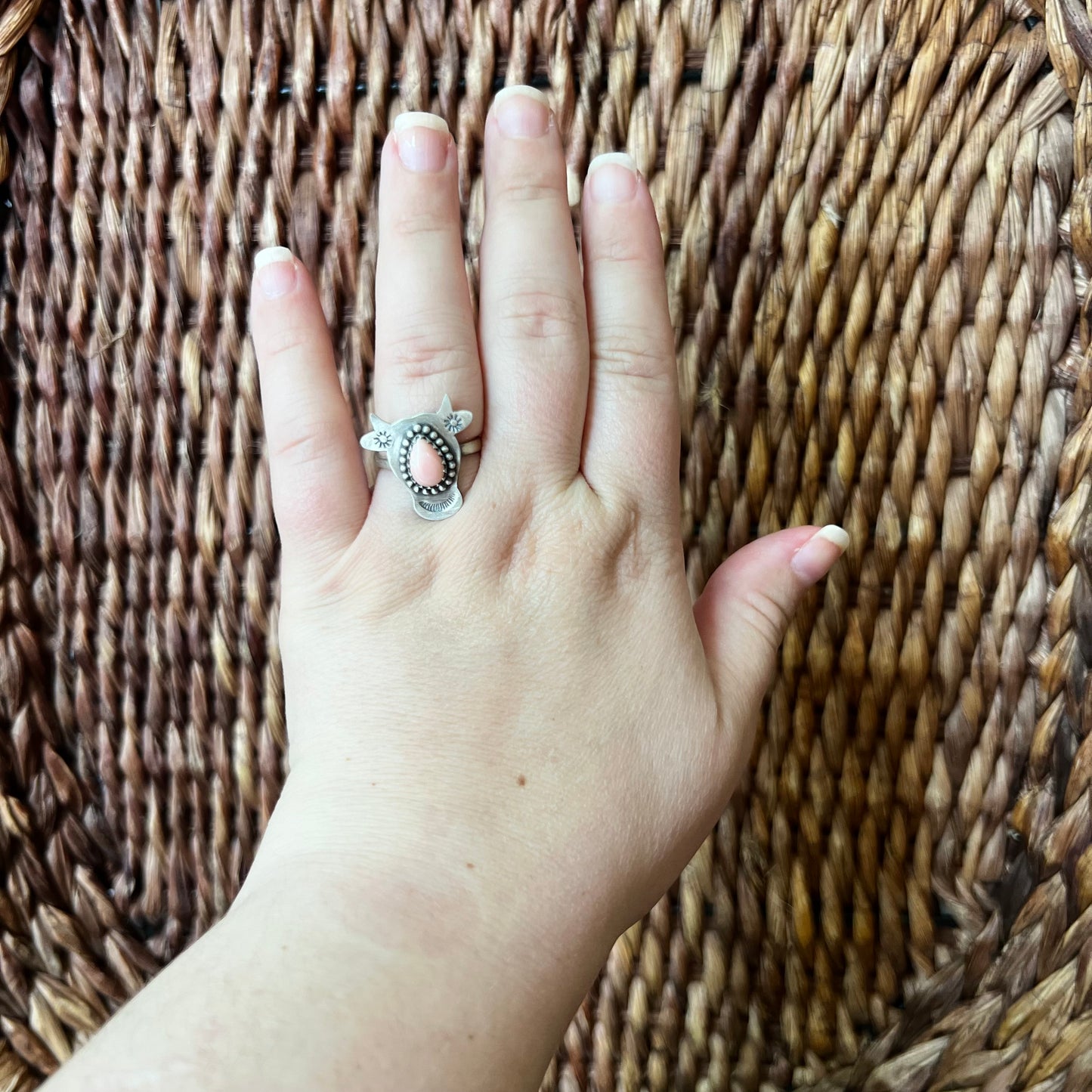 Sterling Silver Queen Conch Cow Ring