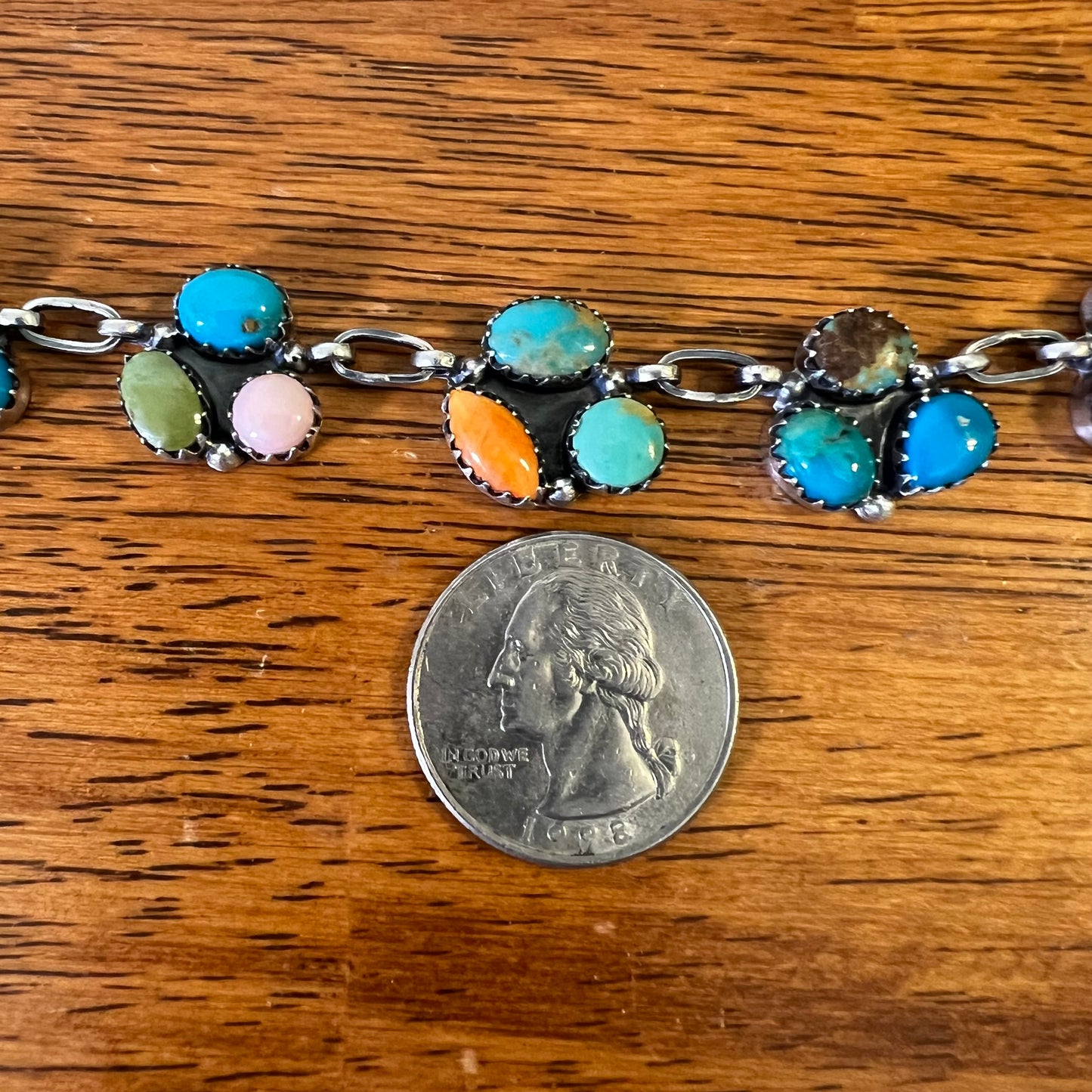 Sterling Silver Multi-Stone Choker Necklace