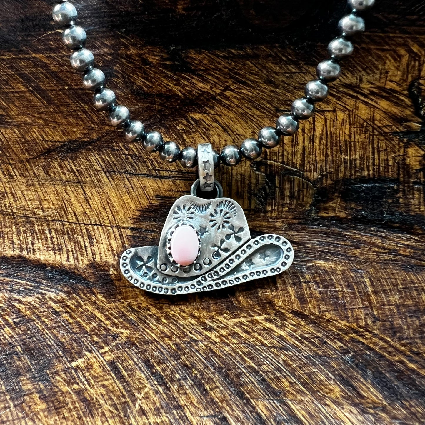 Sterling Silver | Queen Conch Cowboy  Hat Pendant