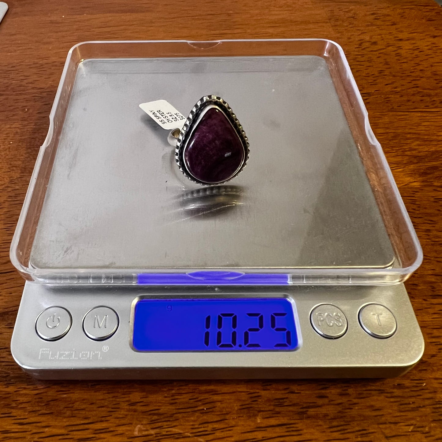 Purple Spiny Oyster Statement Ring – Size 8.5 | Sterling Silver Navajo Handmade