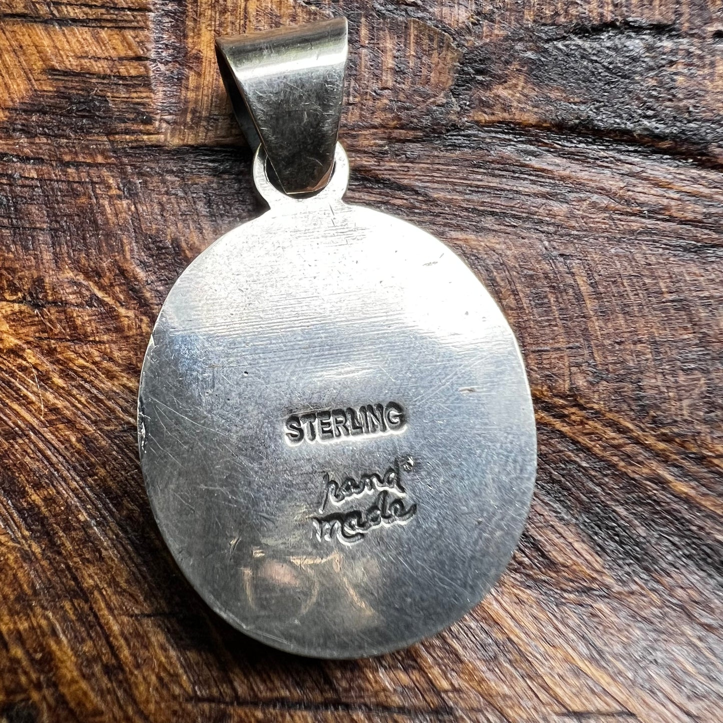 Sterling Silver Kingman Turquoise Shadowbox Pendant
