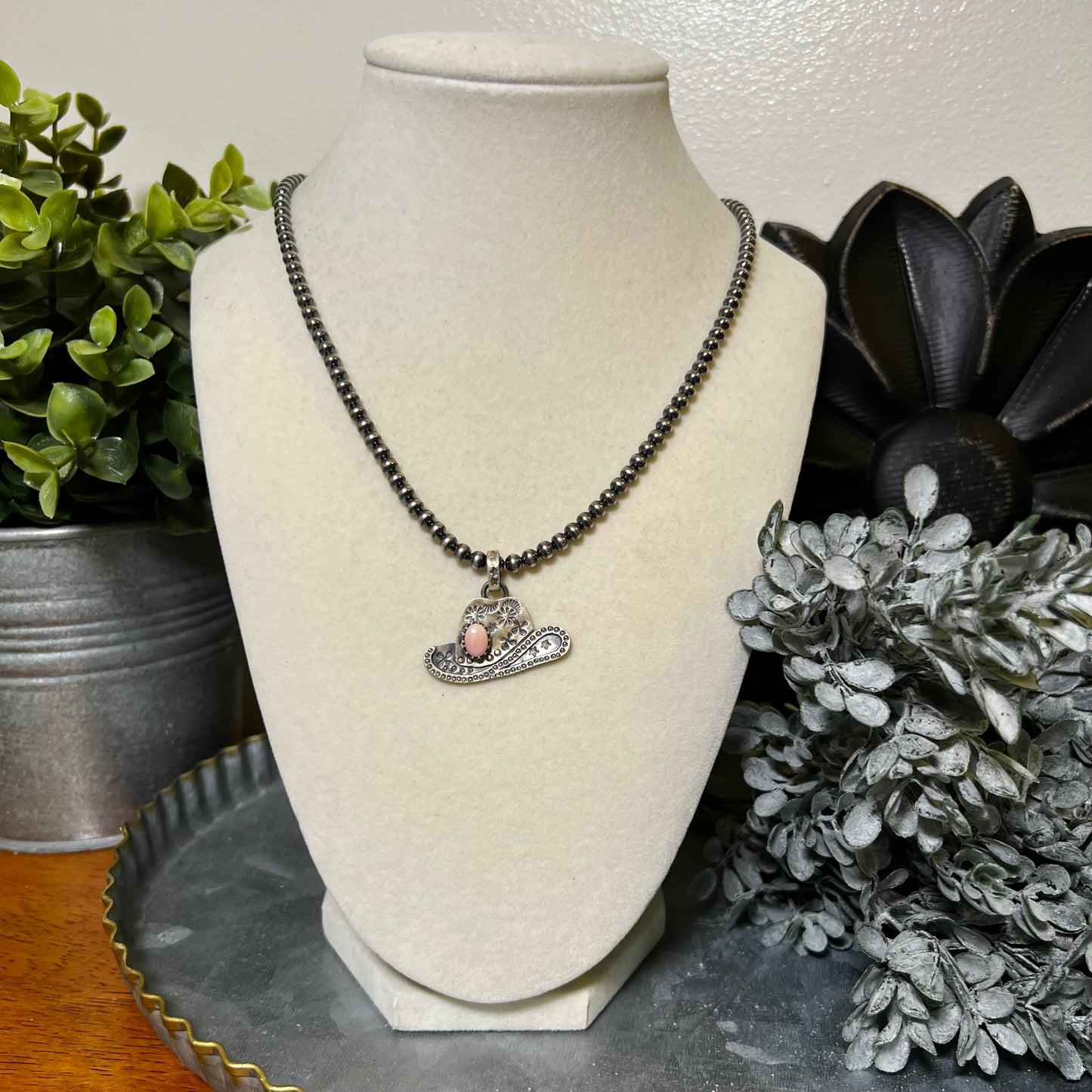 Sterling Silver | Queen Conch Cowboy  Hat Pendant