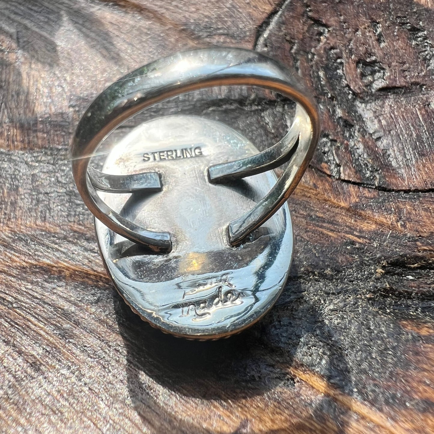 White Buffalo Statement Ring | Sterling Silver | Size 9.5