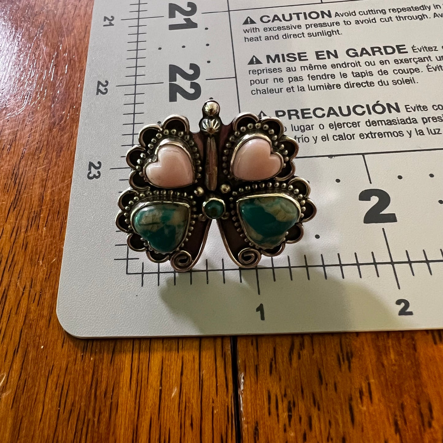 Ribbon Turquoise & Queen Conch Butterfly Statement Ring