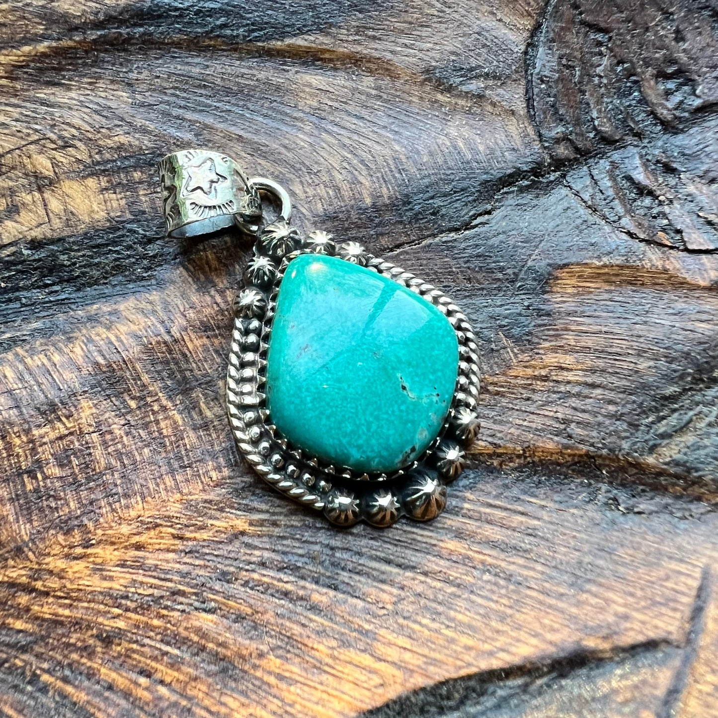 Sterling Silver Kingman Turquoise Statement Pendant